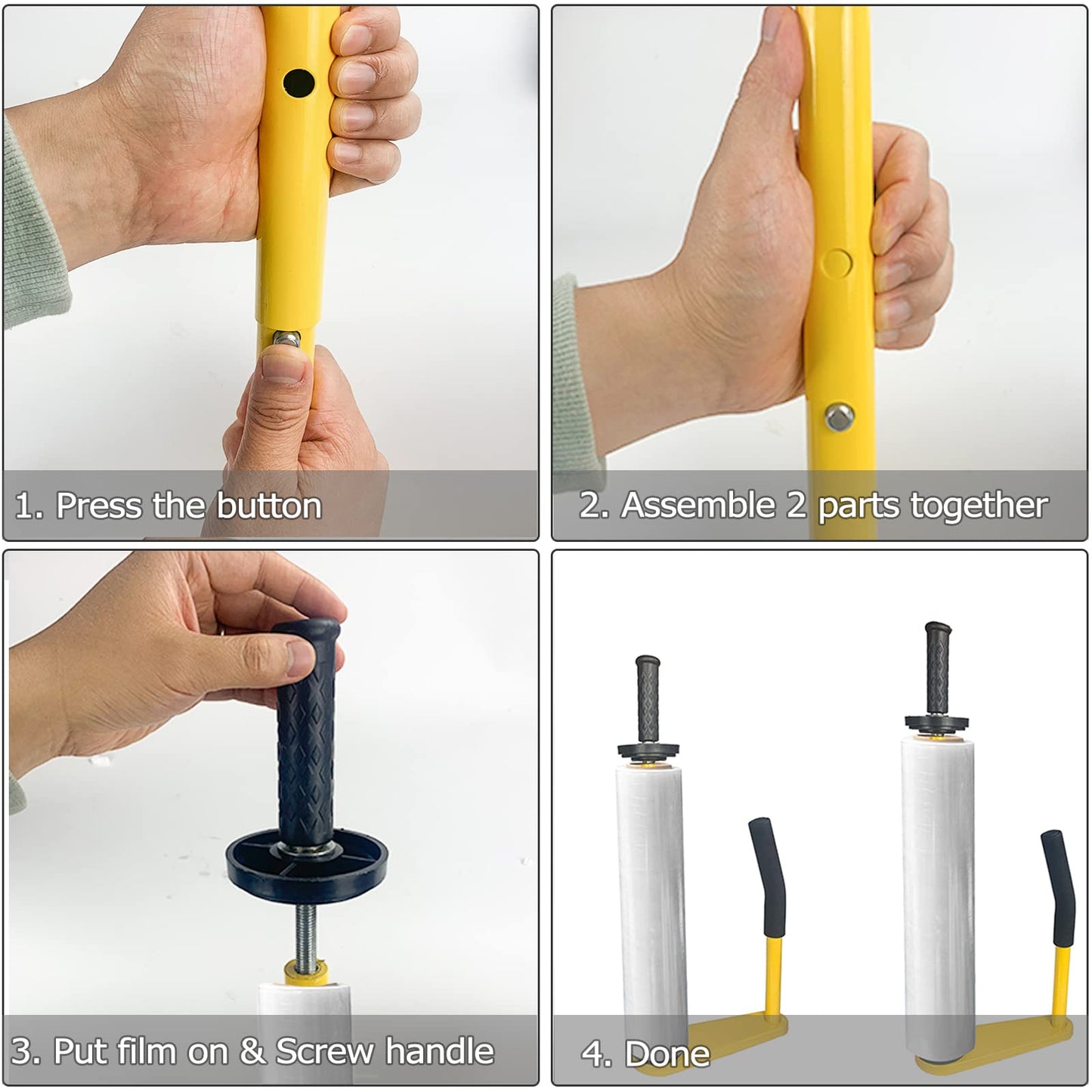 Kilixin Stretch Film Dispensers Pallet Stretch Film Packing Machine Adjustable Wrap Dispenser Holder for Most 16 inch to 18 inch Stretch Film