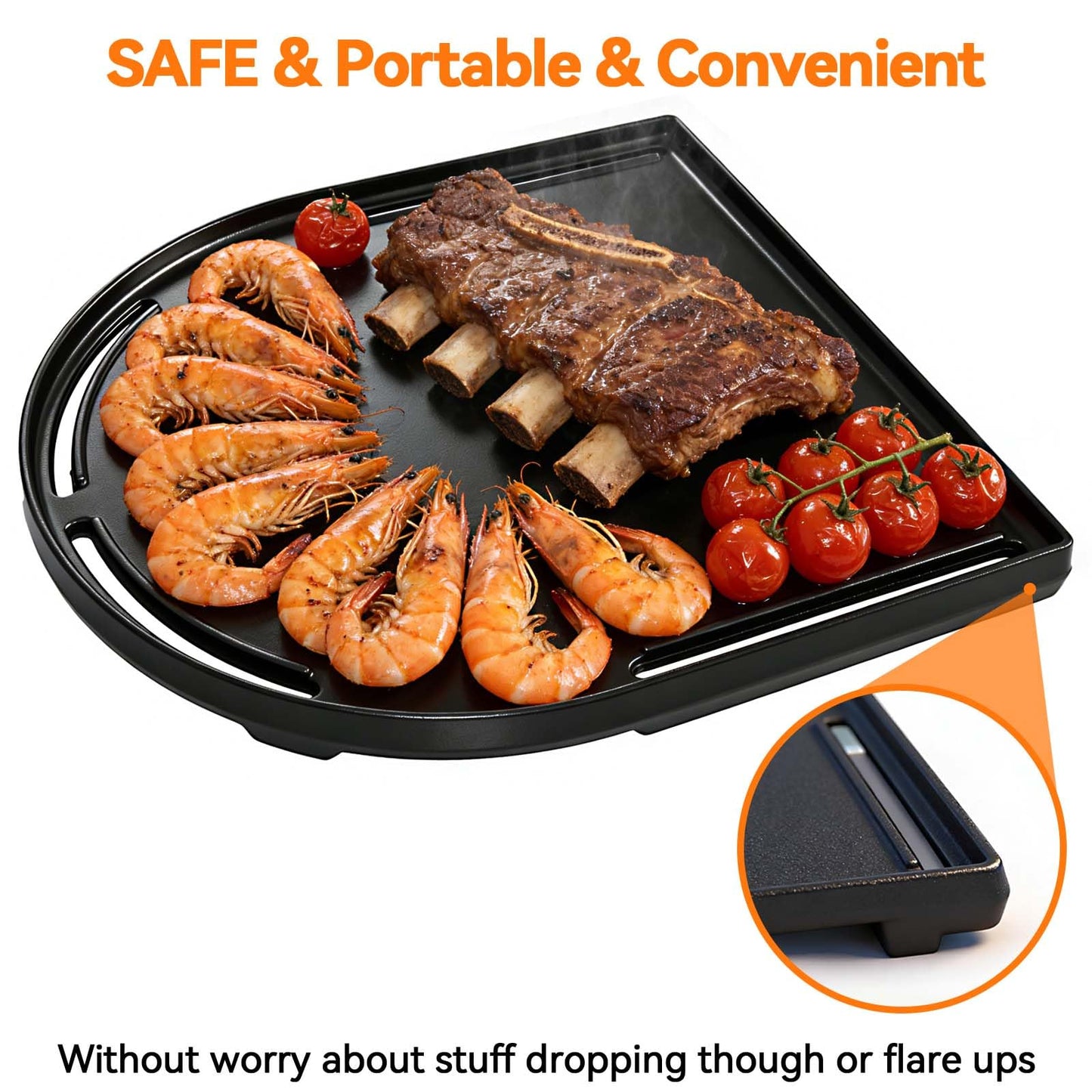 13" Cast Iron Griddle for Coleman Roadtrip Grill 285 225 Table Top Accessories Replacement Parts - Nonstick Reversible Griddle for Stove Top/Gas Grill/Oven & Outdoor BBQ for Swaptop Cooktop LX LXE LXX