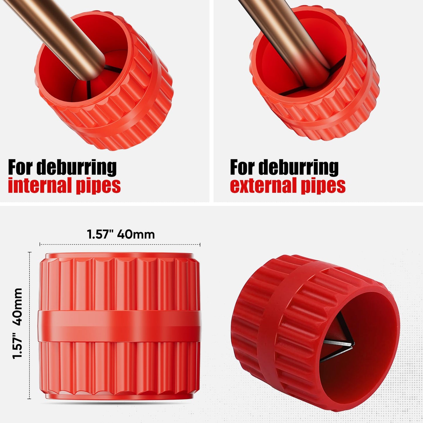 SHALL Tubing Cutter Tool, Heavy Duty Pipe Cutter 3/16"-2" OD, Mini Tube Cutter 1/8"-7/8", Steel Pipe Cutter for Metal, Copper, Aluminum, Conduit, PVC Pipes, Cutting & Deburring Tools for Professionals