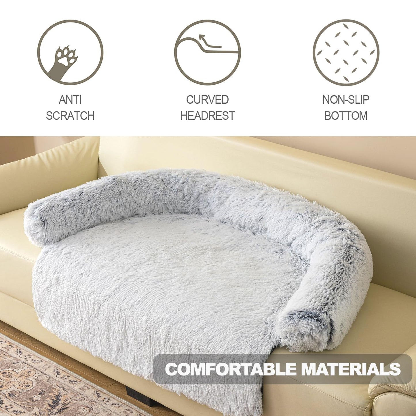 Dogs/Cats Bed Mats, Couch Cover for Dogs, Sofa Style Luxurious Mat for Pets, Waterproof Lining and Nonskid Bottom Perfect on Dog Crate, Cat Cage or in The Car.