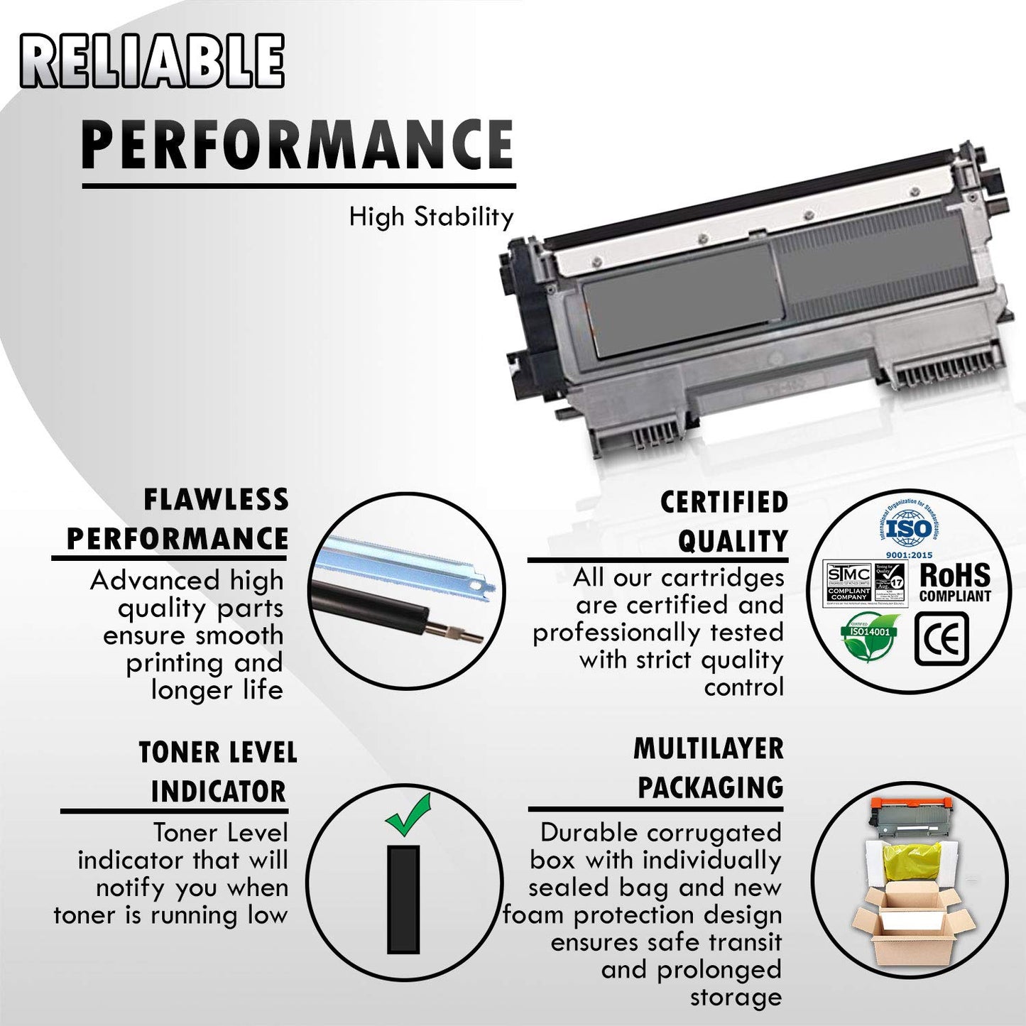 3 High Yield Inkfirst® High Yield Toner Cartridges TN-450 (TN450) Compatible Remanufactured for Brother TN-450 Black HL-2220 HL-2230 HL-2240 HL-2240D HL2270DW HL-2280DW DCP-7060D DCP-7065DN MFC-7360N MFC-7460DN MFC-7860DW