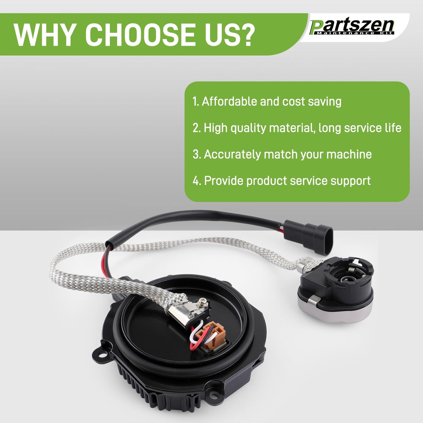 partszen 28474-8991A Xenon HID Ballast Headlight Control Unit for Infiniti G35 G37 FX35 QX56 Nissan Altima Maxima Murano 350Z 370Z GTR Replace 28474-89904 nzmns111lbna with Igniter D2S Bulb