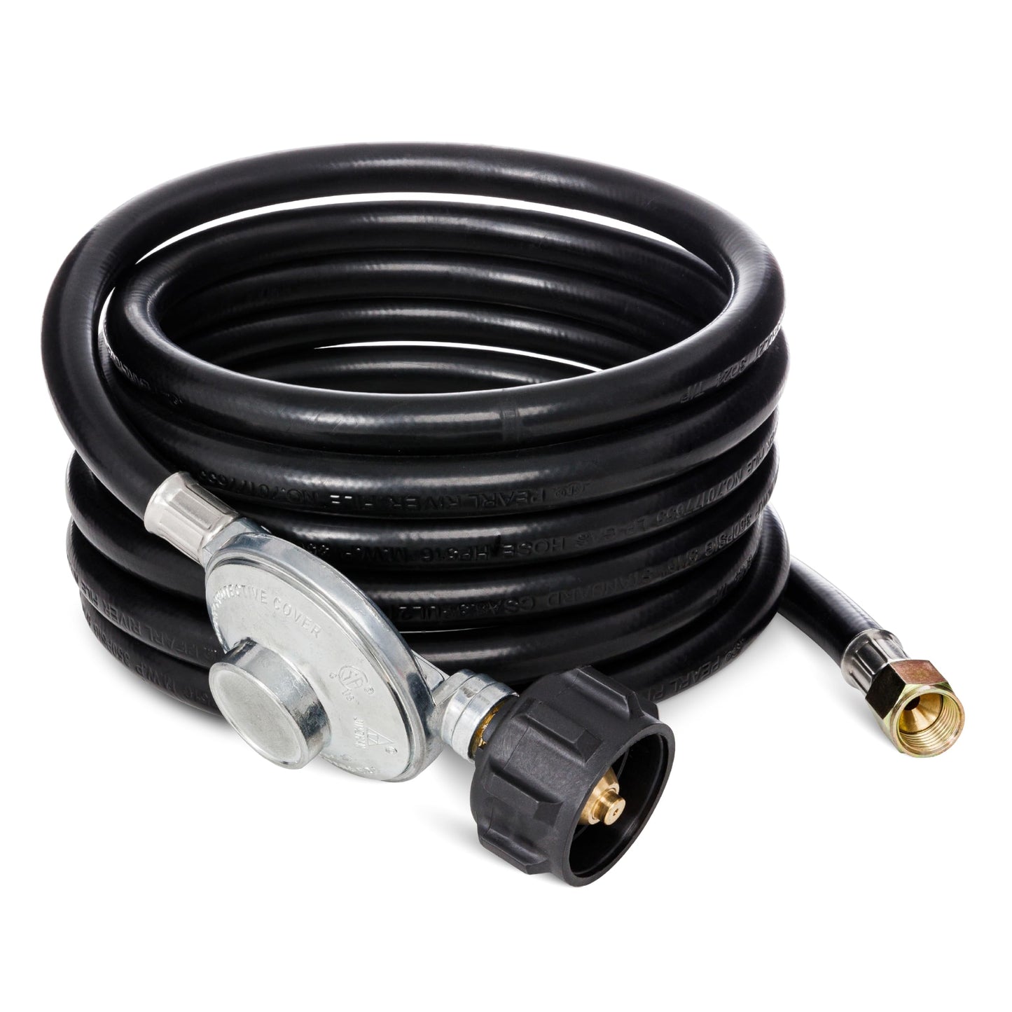 12 Feet Universal QCC1 Low Pressure Propane Regulator Grill Replacement by Canamax, 12 FT Hose Weber Charbroil Nexgrill LP Gas Grill Heater and Fire Pit Table, 3/8" Female Flare Nut [CSA Certified]