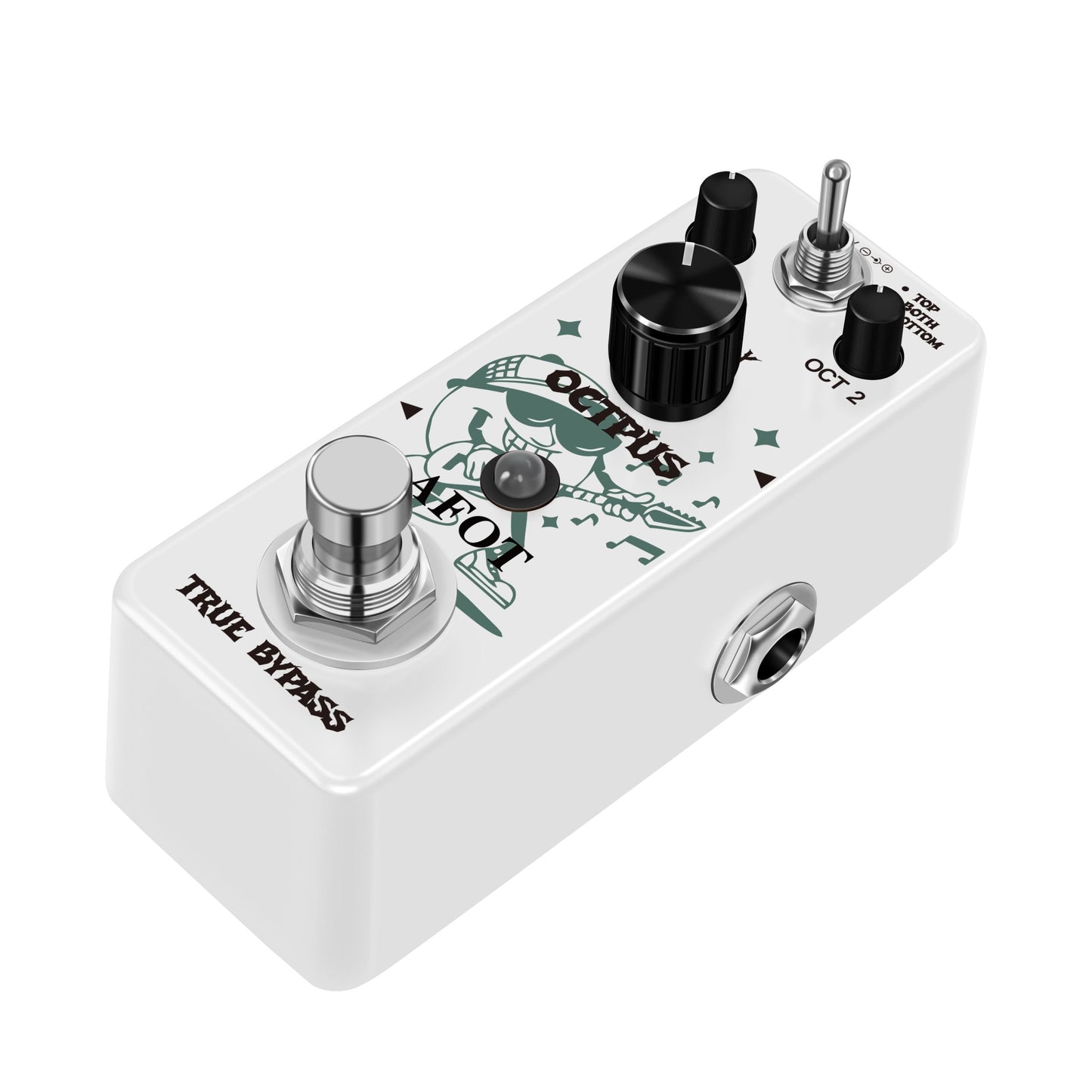 Polyphonic Octave Guitar Pedal, Digital Octave Mini Pedal,3 Modes Octave Shifter with Top/Both/Bottom Selection, Compact & Practical Aluminum Build, True Bypass for Electric Guitar