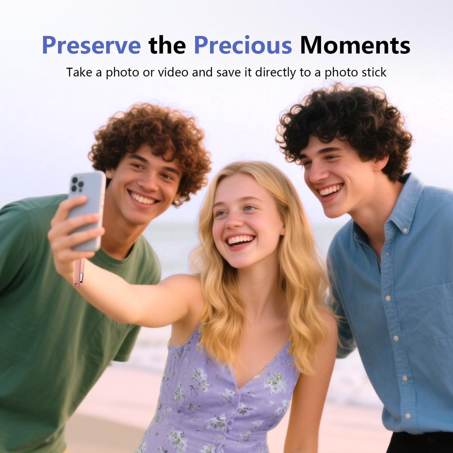 512GB Flash Drive for iPhone Photo Stick - 3 in 1 High Speed USB Stick, USB Thumb Drive Photo Backup Stick Compatible for iOS/Android/PC and More Devices (Pink)