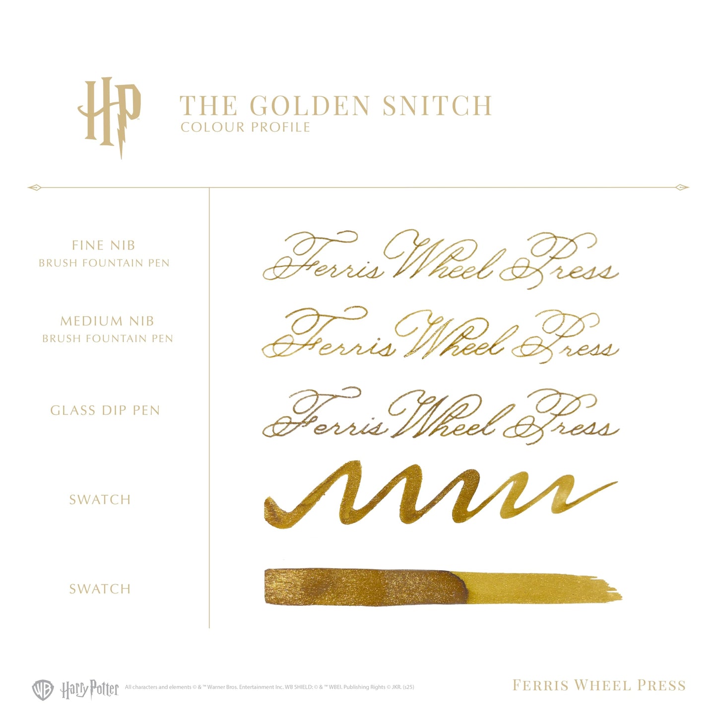 Ferris Wheel Press, Warner Bros., Official Licensed, Harry Potter, Property of Hogwarts™, Limited Run, The Golden Snitch, Shimmering Golden, 38ml