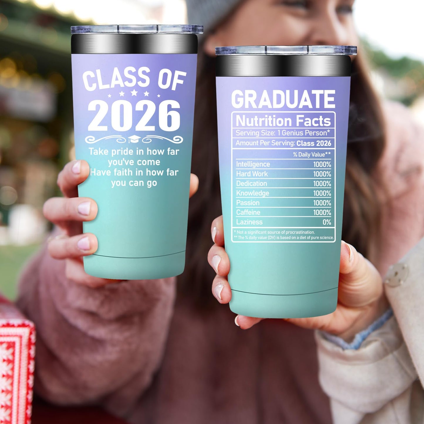 Fufandi Graduation Gifts - Class of 2025 Graduation Gift - College High School Graduations Gifts for Her - Congratulations Gift for Women - Tumbler Cup 20oz