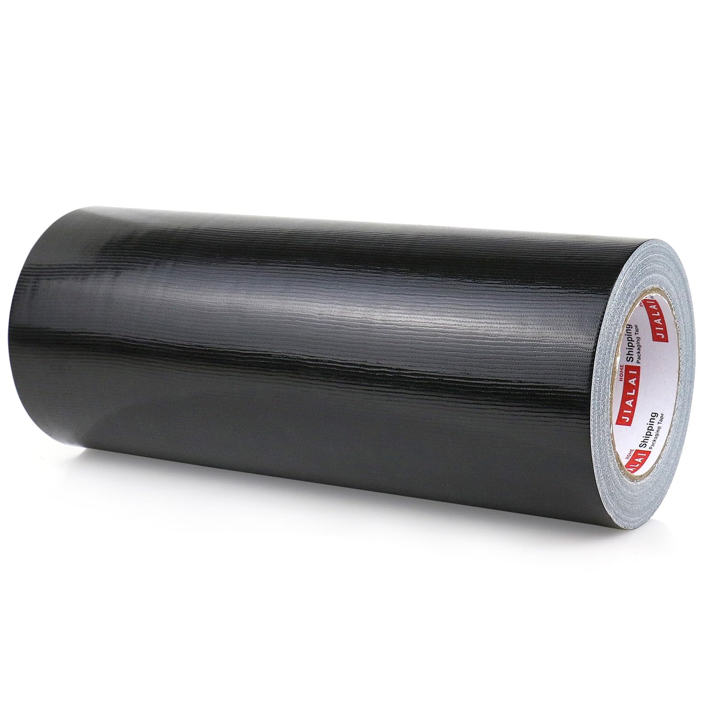 JIALAI HOME 12" Wide Adhesive Tape, Industrial Grade, 30 Yards(90 Feet), Wide Masking Tape, 9 Mil, Heavy Duty, Waterproof, Strong, Flexible, Residue Free, for Crafts and R12'' X 90 Feet,Black
