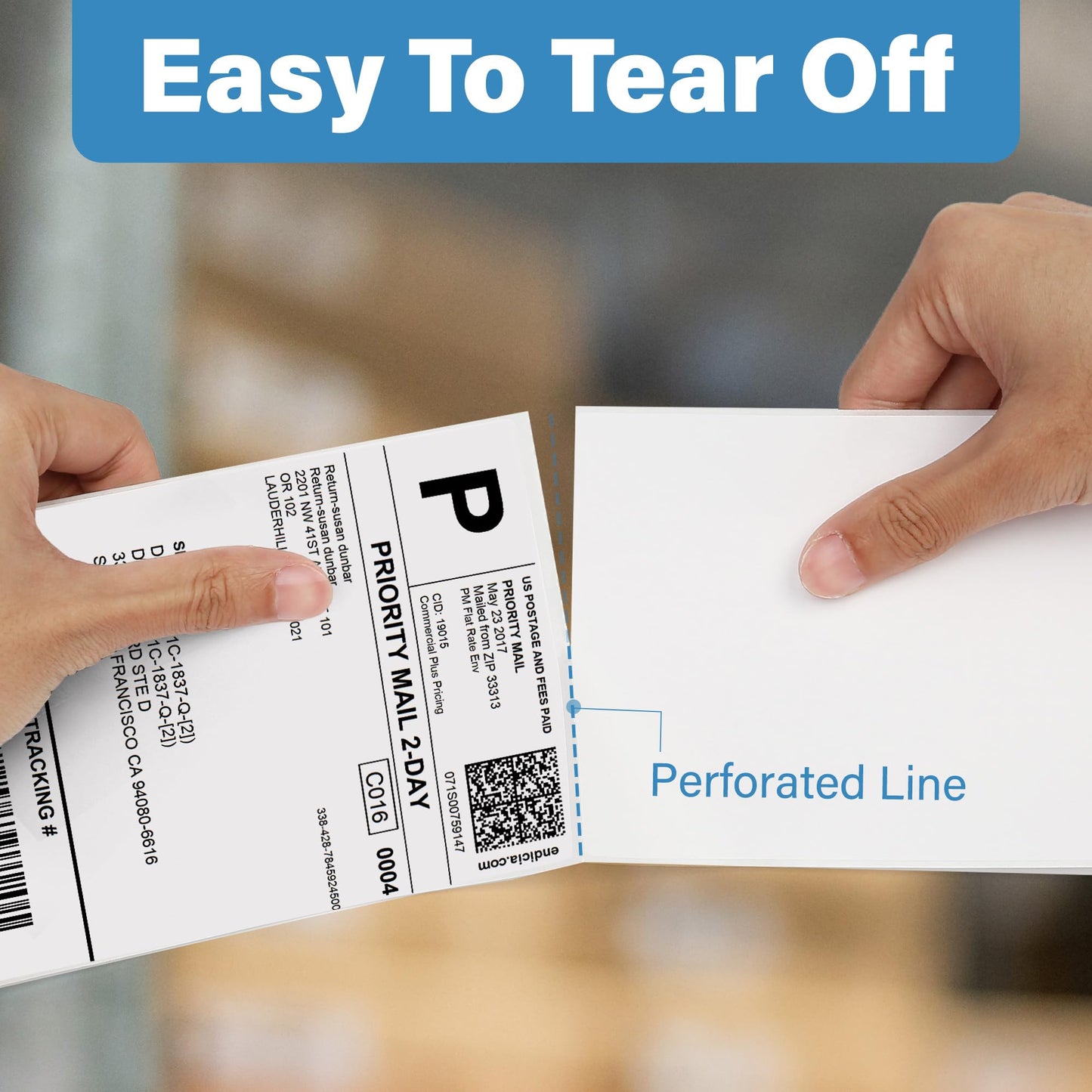 LotFancy 4x6 Direct Thermal Shipping Labels, 1000 Thermal Labels Fanfold with Perforated and Strong Adhesive, White Mailing Label Compatible with Zebra, Rollo Printer