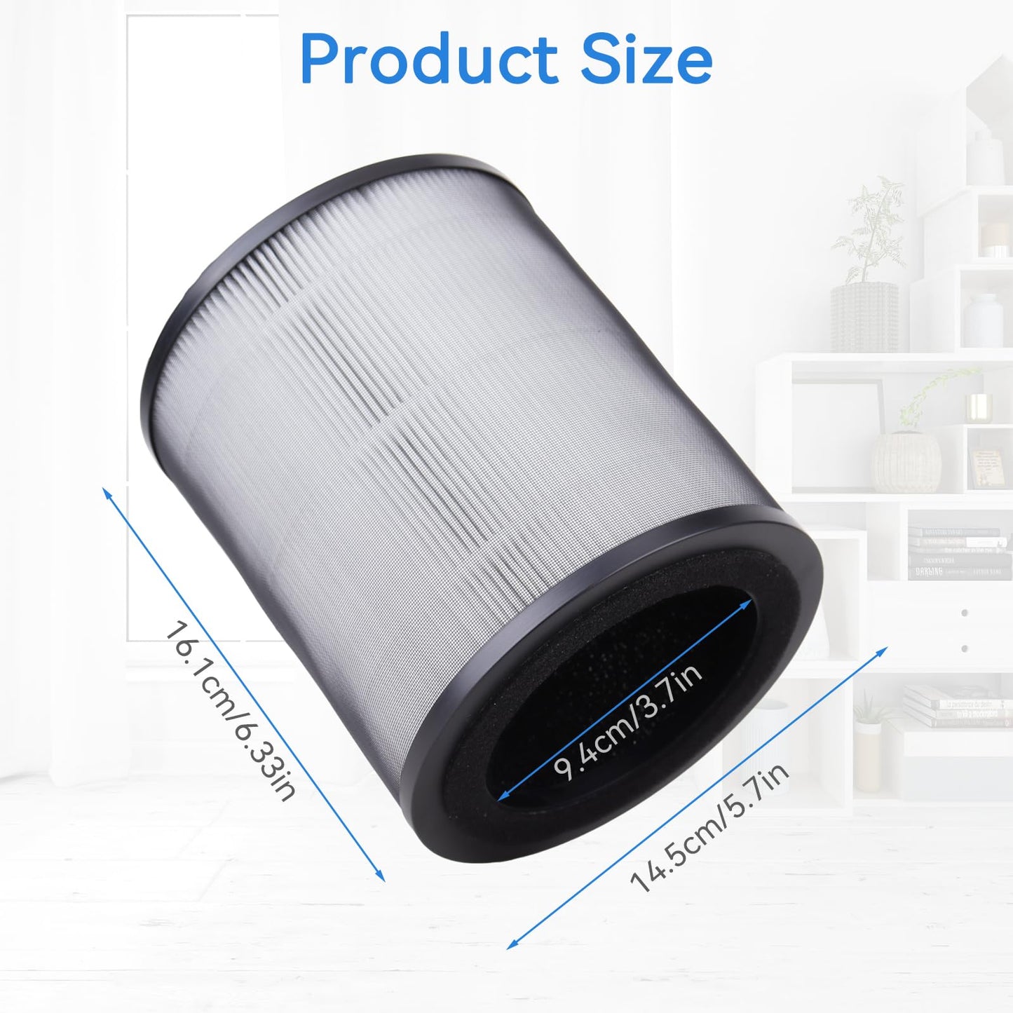 JF100 HEPA Filters Compatible with Jafända JF100 Air Purifier - Compare to Part Number JF100-RF: 3-in-1 Filtration System with Activated Carbon Filter (2Pack)