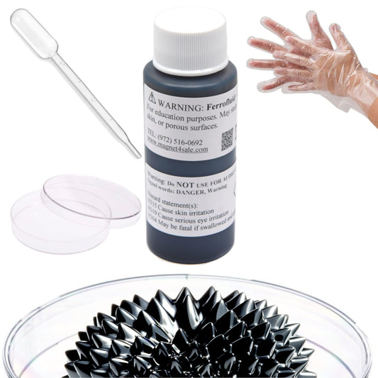 CMS Magnetics® Magnetic Ferrofluid for Fun! 2 OZ. Packed with Gloves and Dropper