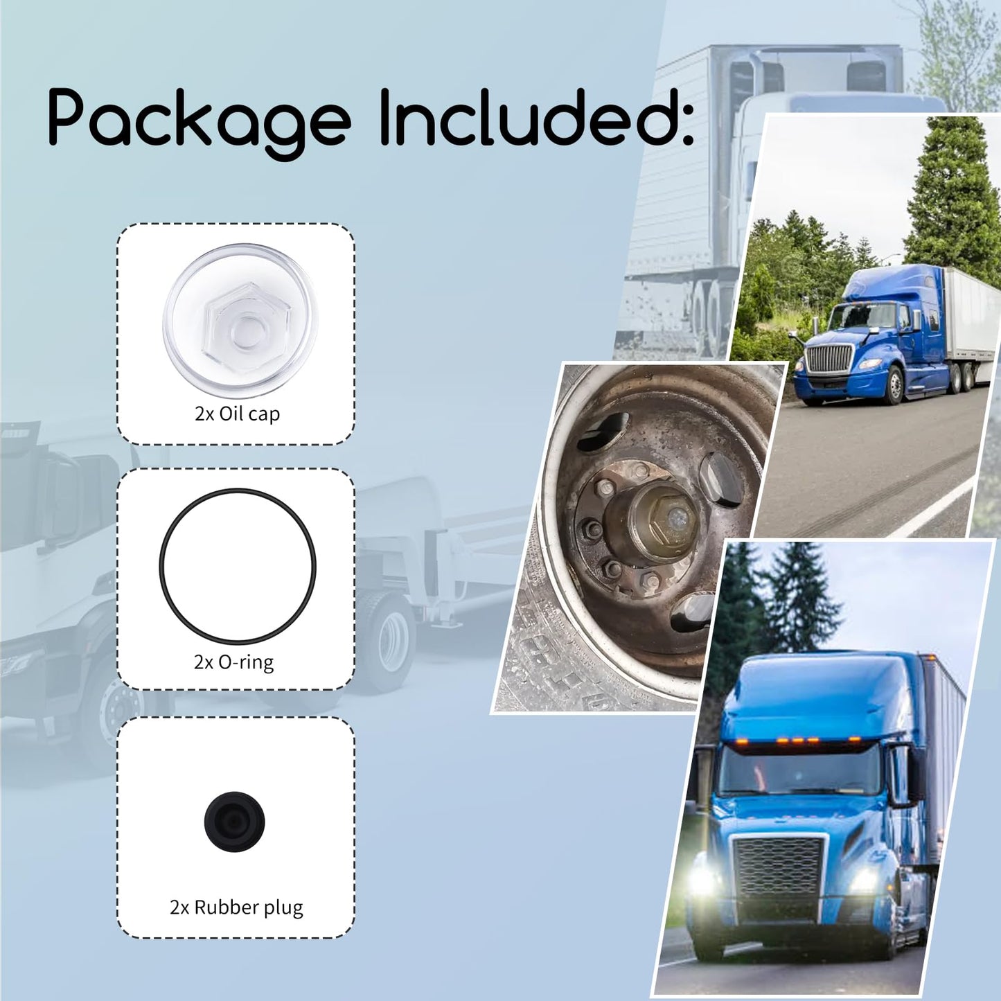 XTPTFABS,183772-KIT 4" Trailer Hub Replacement Oil Cap Kit Compatible with 10K-16K Dexter Bearing Cover and 10K - 16K Axles. 4"Oil Bath Dust Caps for Dexter Axles(2)