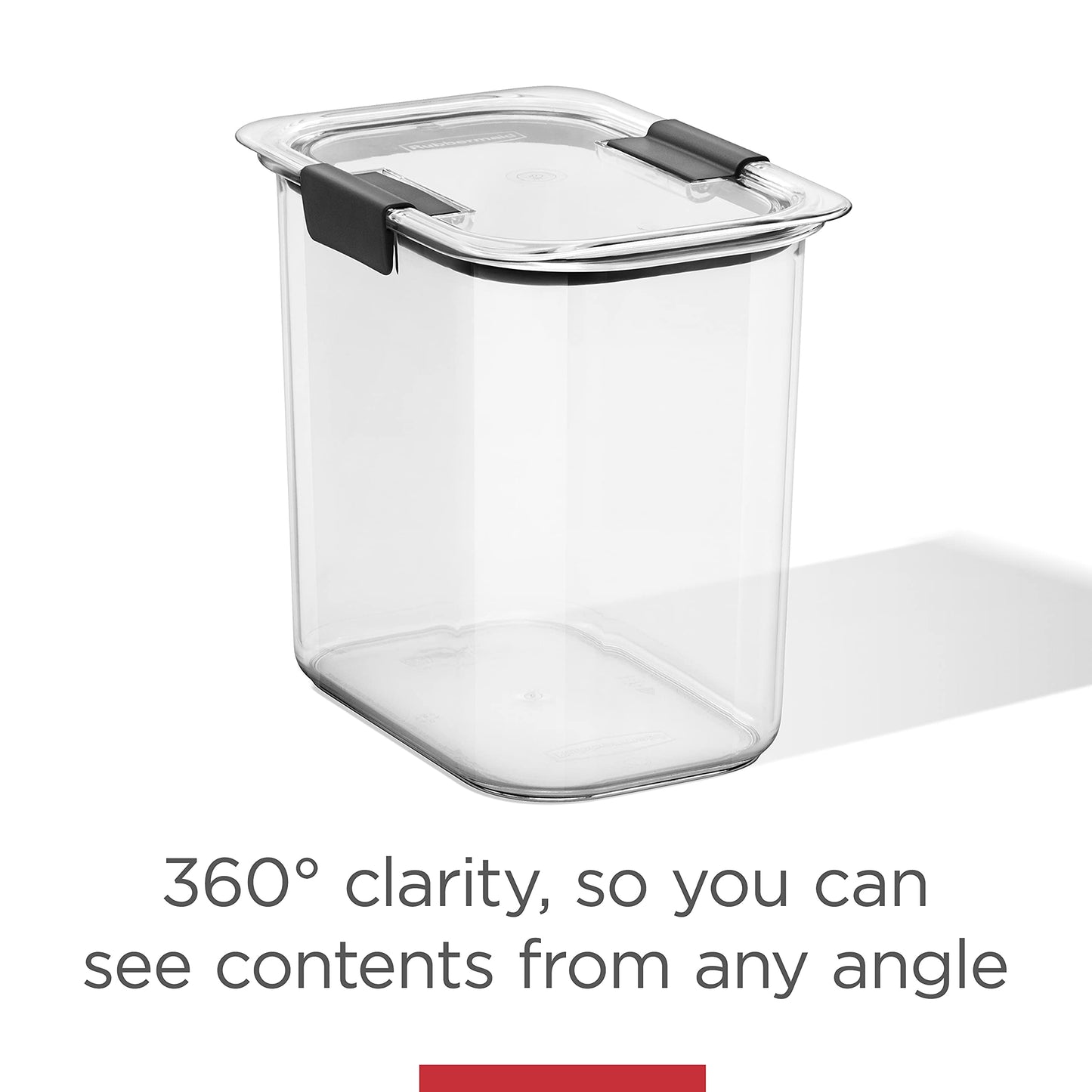 Rubbermaid Brilliance Airtight Food Storage Container | Pantry Storage Container for Flour, Sugar, and Rice | 3.7 L (16 Cup)