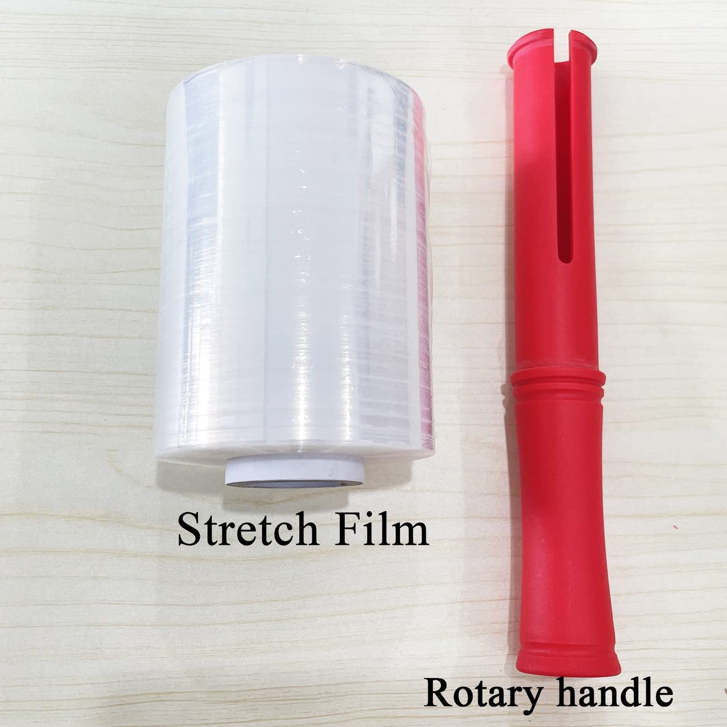 QILIMA Mini Clear Industrial Stretch Wrap Film - 80 Gauge Heavy-Duty Plastic Wrap for Moving, Palletizing & Storage | 5" x 1000ft 4-Pack with Handle | Self-Adhering Shrink Wrap