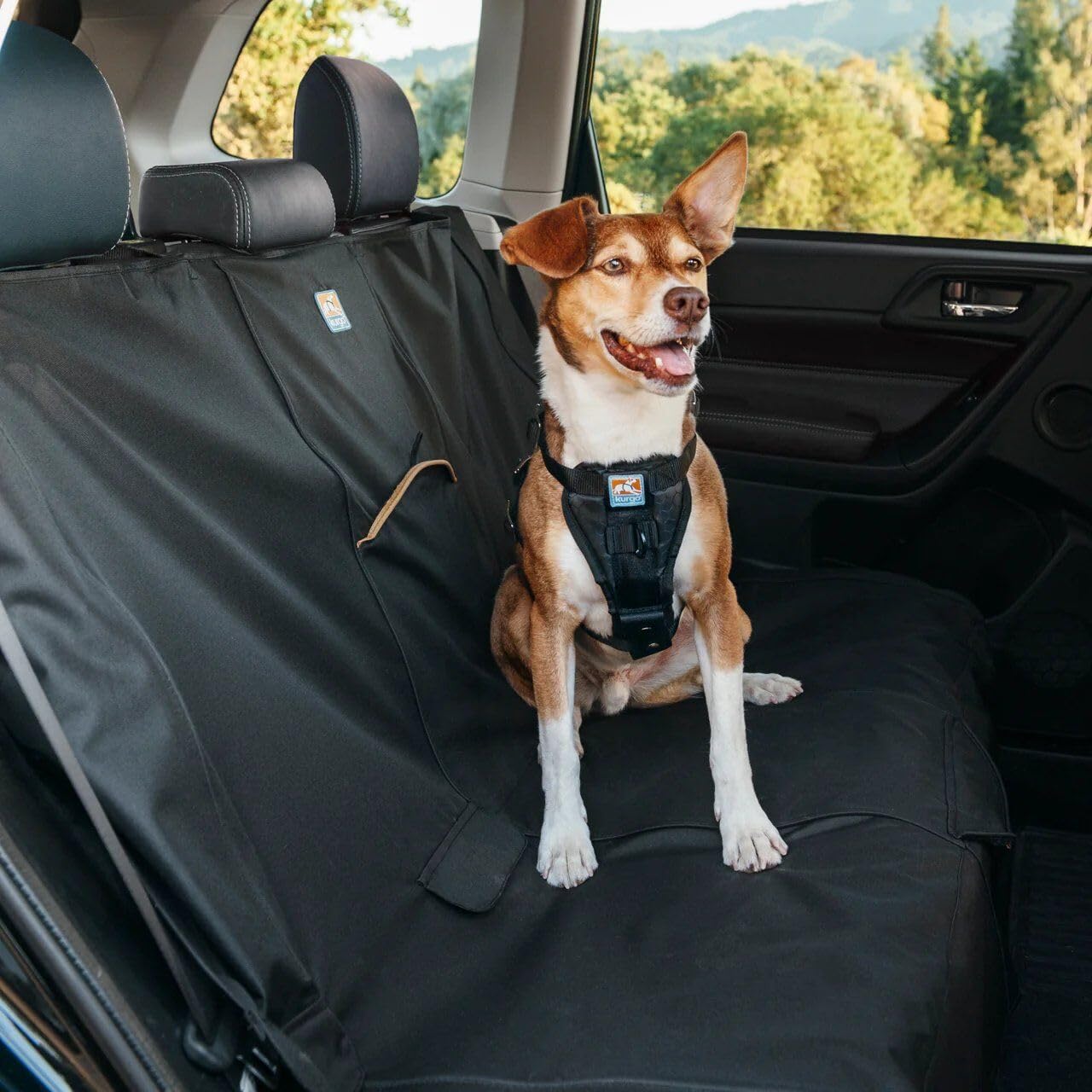 Kurgo Dog Seat Cover, Car Bench Seat Covers for Pets, Dog Backseat Cover Protector, Water Resistant for Dogs, Contains Seat Anchors