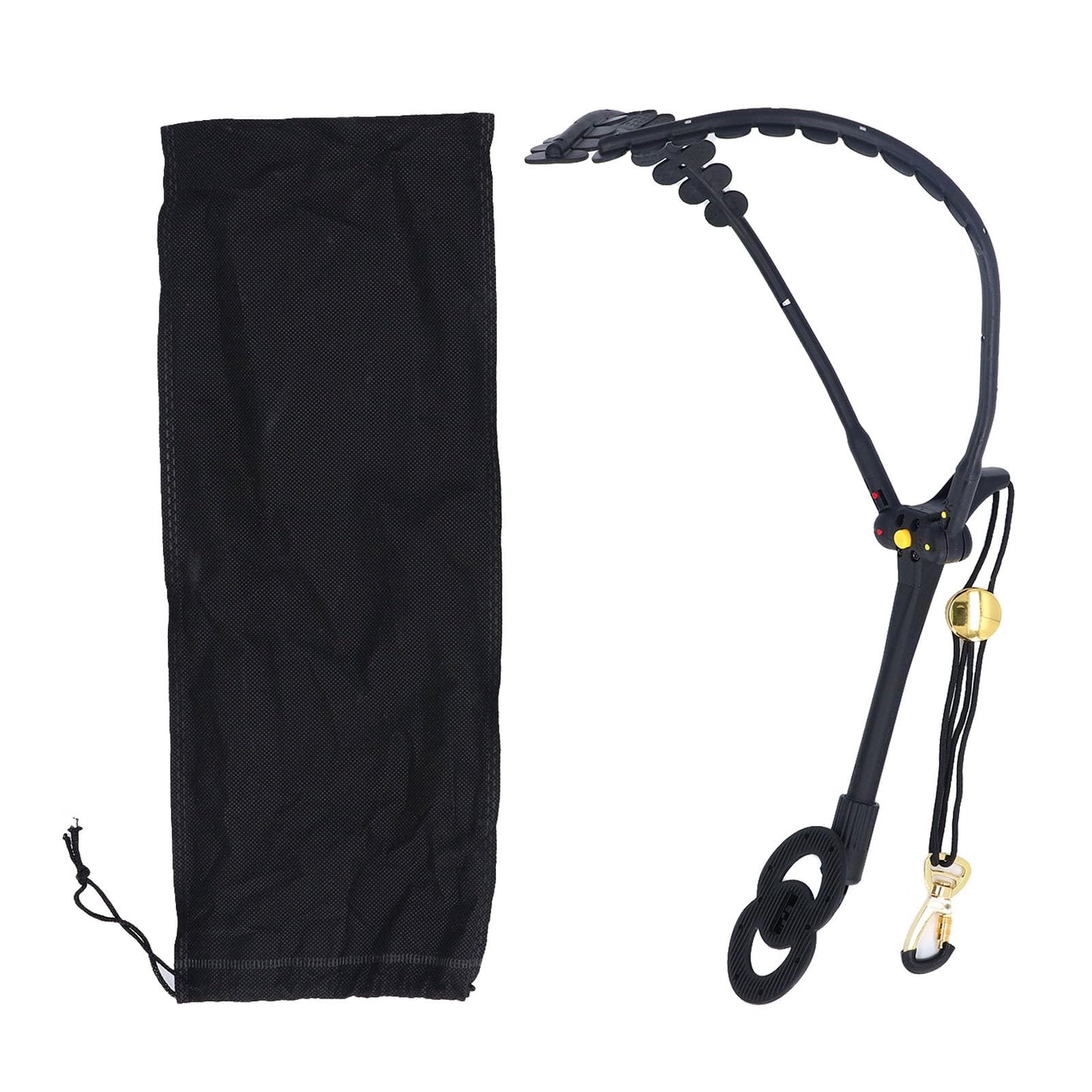 Saxophone Strap Double Shoulder Adjustable with Neck Support and 360 Degree Swivel Metal Hook for Alto Tenor Sax Wind Instrument Accessories