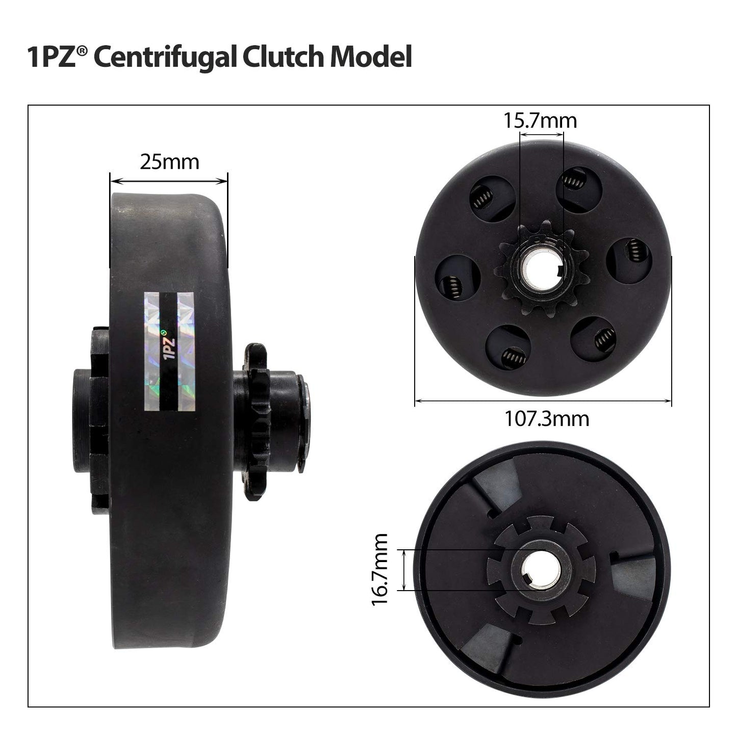 1PZ BA5-11T Centrifugal Clutch 5/8" Bore 11T for 2.8 HP 97cc Baja Mini Bike Go Kart 11Tooth Sprocket #35 Chain