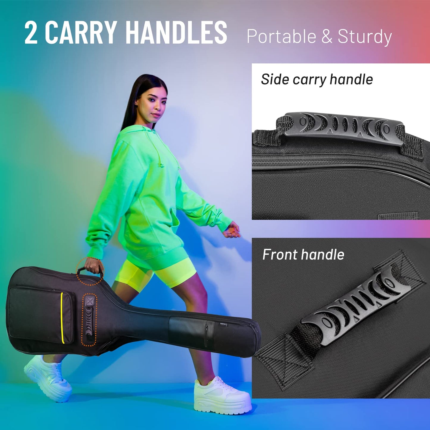 CAHAYA Electric Bass Guitar Bag Gig Bag 8mm Padding Black Padded Backpack Soft Bass Guitar Case CY0222