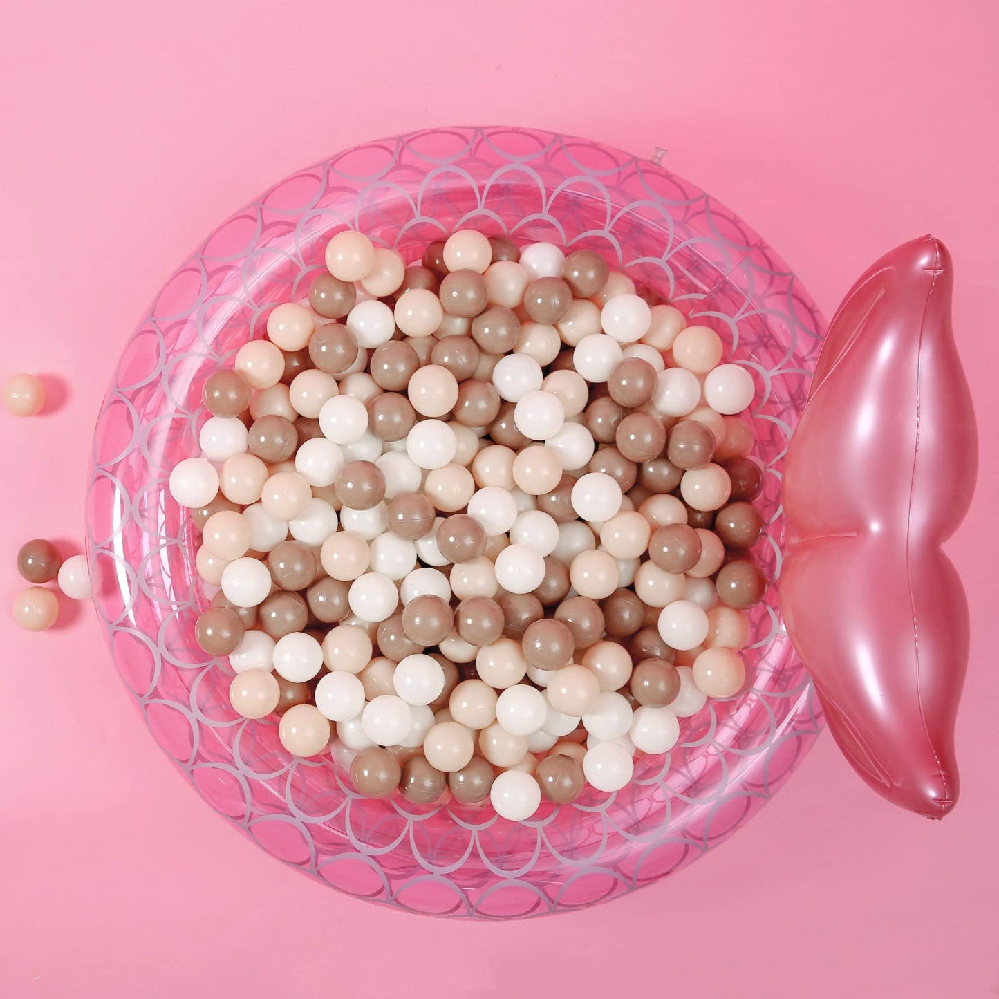 GOGOSO Ball Pit Balls Plastic PlayBalls for Toddlers Kids Playpen BPA Phthalate Free Crush Proof Birthday Decor,2.4inch 80pcs Brown Beige