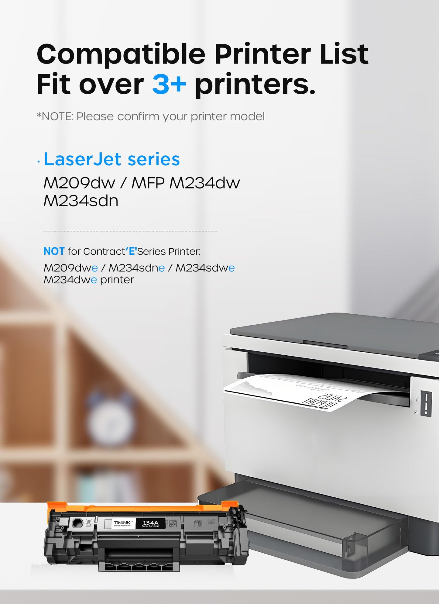 134A Black Toner Cartridges (with Chip) Replacement Compatible for HP 134A W1340A 134X W1340X Toner Cartridges Work with Laserjet M209dw MFP M234dw M234sdw M234sdn Printer (2 Black)