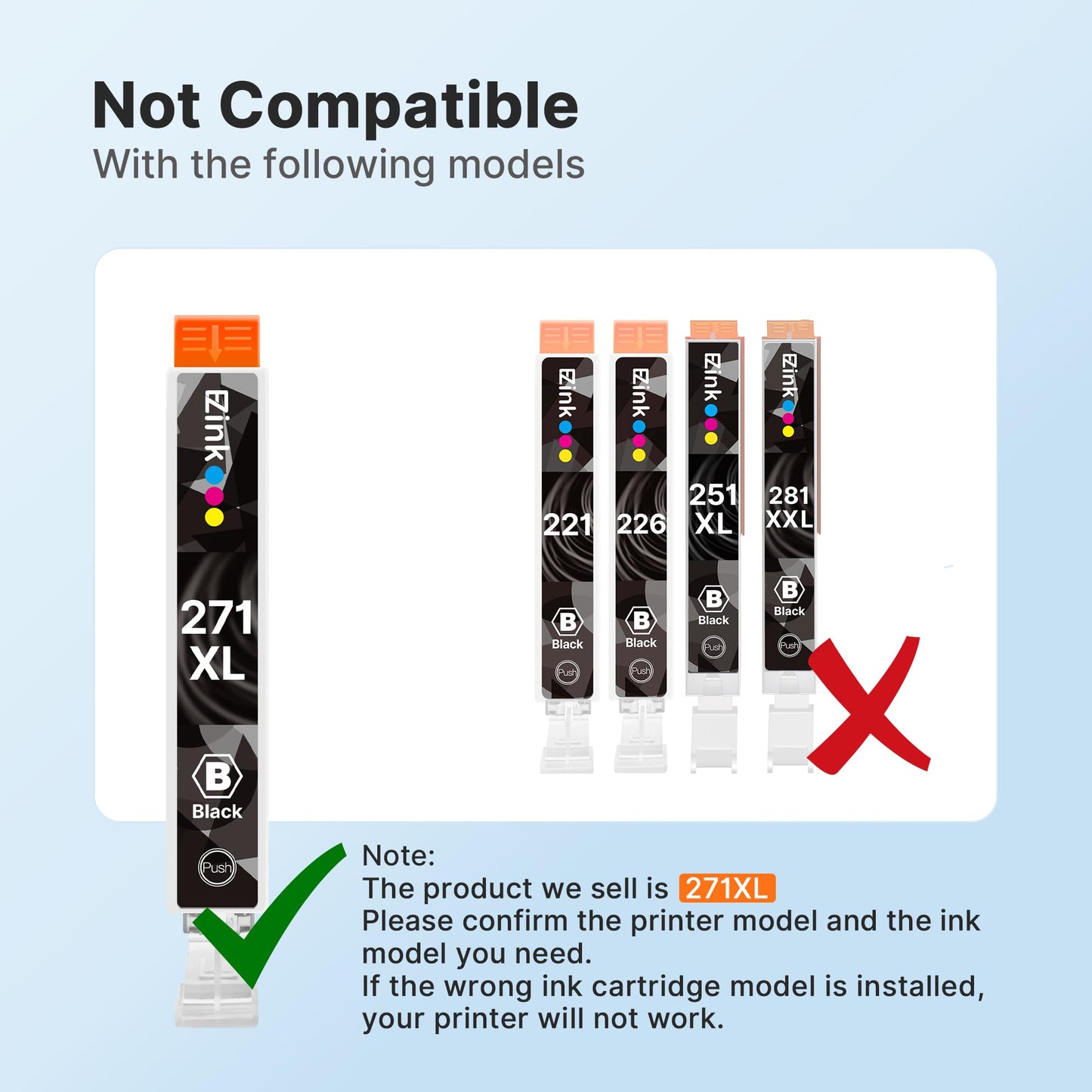 20 Pack E-Z Ink (TM Compatible Ink Cartridge Replacement for Canon PGI-270XL CLI-271XL PGI270 XL CLI271 XL Compatible with MG5720 TS6020 TS9020 (4 Large Black,4 Small Black,4 Cyan,4 Magenta,4 Yellow)