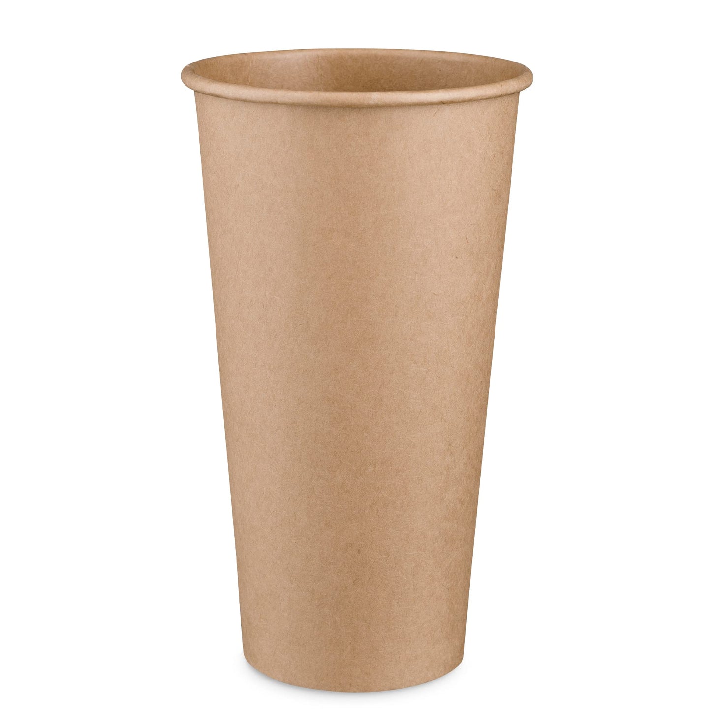 GUSTO [20 oz. - 100 Count] Kraft Disposable Paper Cups, Hot Coffee Cups Brown Unbleached - Eco-Friendly Cups - Formerly Comfy Package