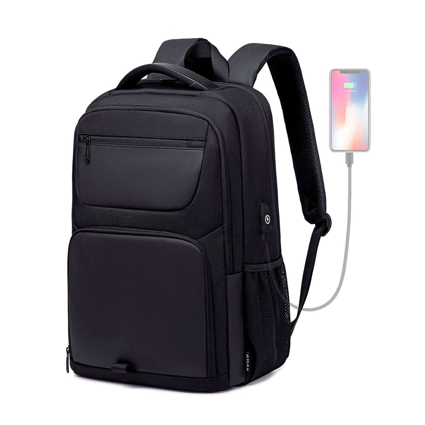 40L Travel Business Backpack for Men, High Tech Laptop Backpack with USB Charging Port and Ergonomic Design, Water Repellent Work College Computer Backpack Fits 17.3 Inch Tablet, Notebook