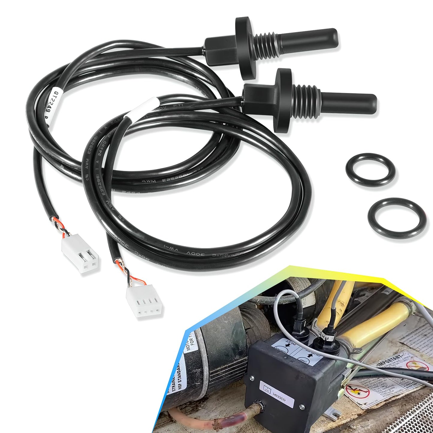 79005 & 79006 Hot Tub Hi-Limit/Temp Sensor Kit for Watkins No Fault Heater, Hot Spring, Tiger River and Limelight Spas, Replace 39525, 39530 Thermostat Sensor Kit, Hot Tub/Spa Heater Sensors