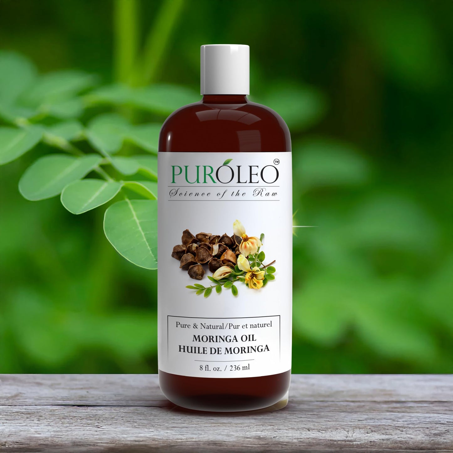 PUROLEO Moringa Oil 8 Fl Oz/236 ML (Packed In Canada) for Face 100% Pure | Natural Moringa Oil