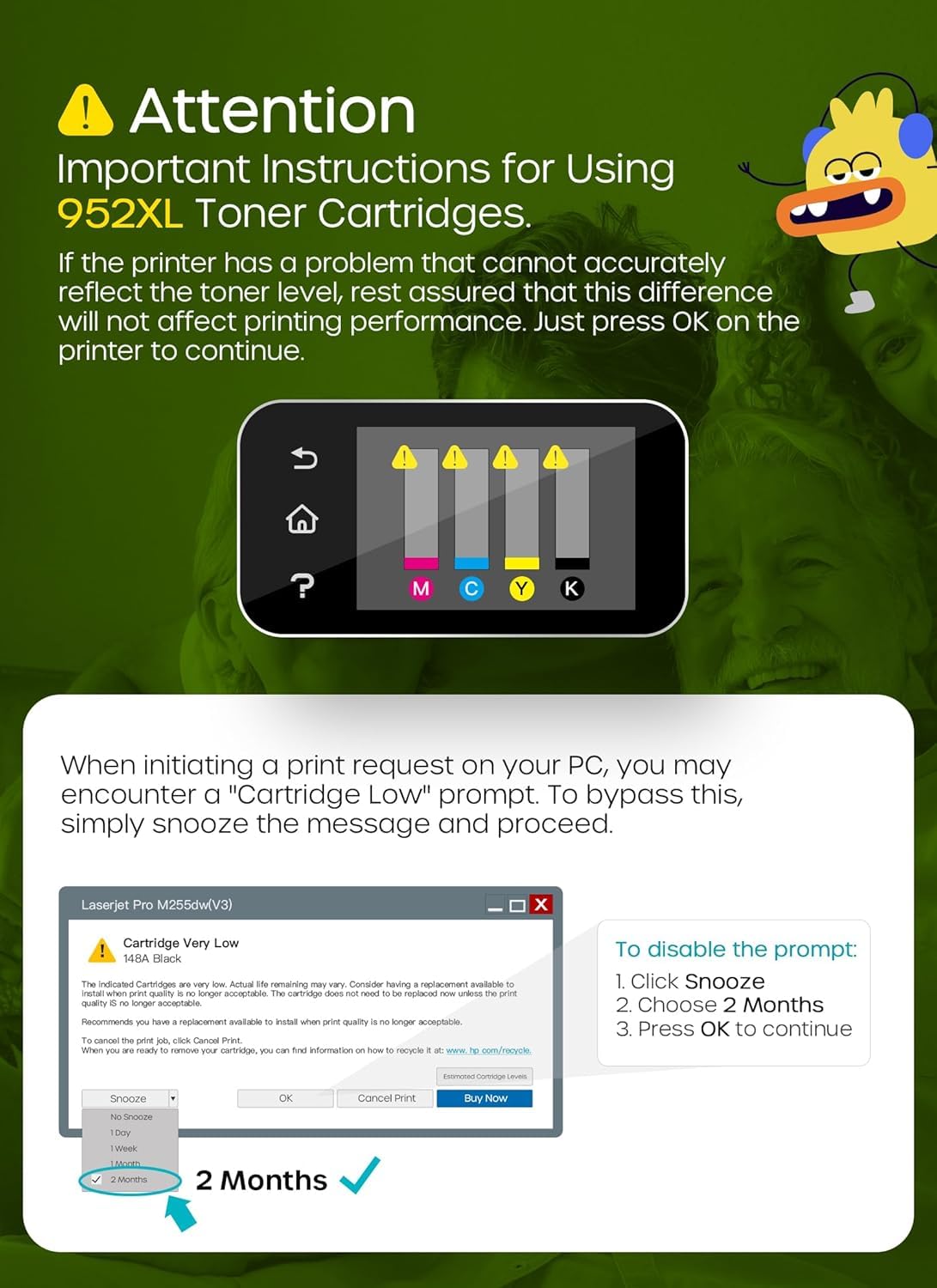 952XL 4PK Ink Cartridge Replacement for HP952XL for HP-952 952 XL | Compatible with HP OfficeJet Pro 8710 8715 8720 7740 7720 8210 8730 8740 & OfficeJet 8702