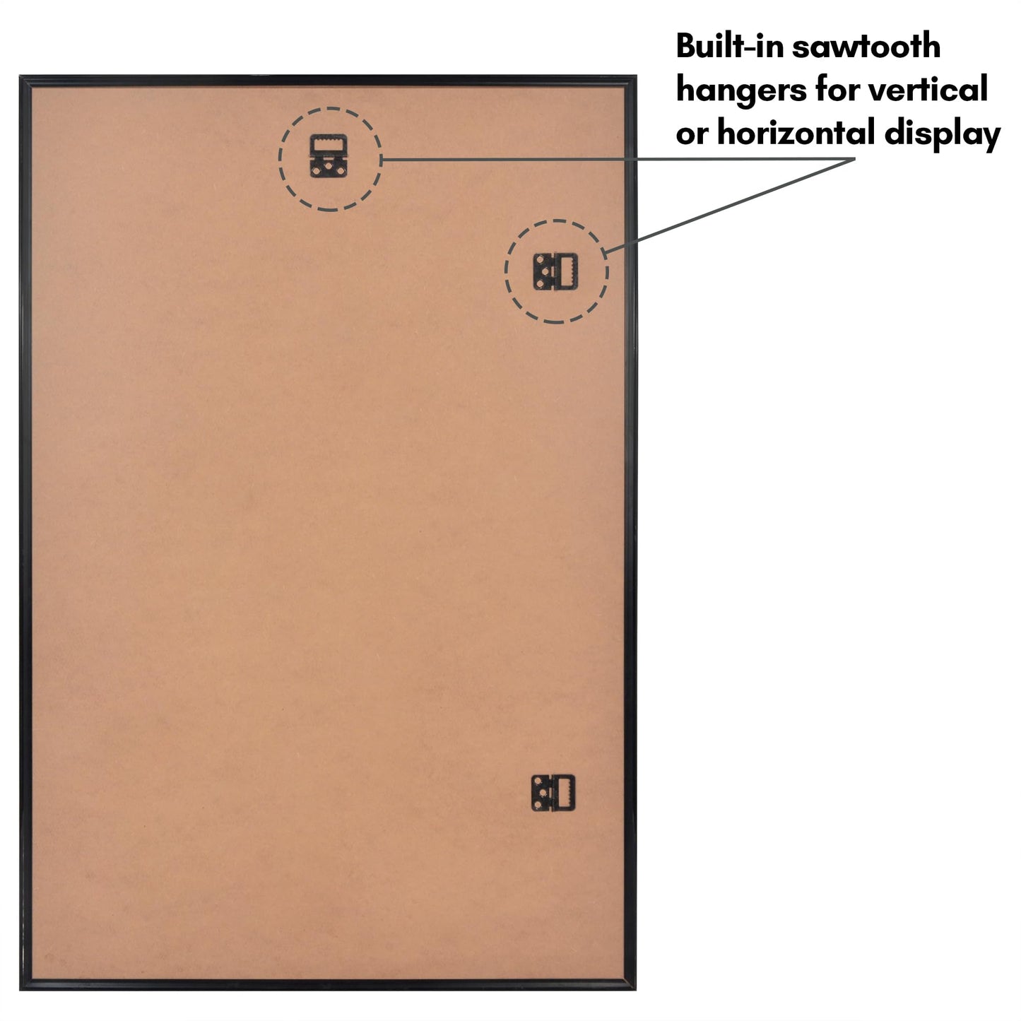 Americanflat 20x30 Poster Frame with Polished Front Cover - Set of 3 - Slide-In Photo Frame with Buildable Molding - Fusion Collection - Picture Frames for Wall Display - Black