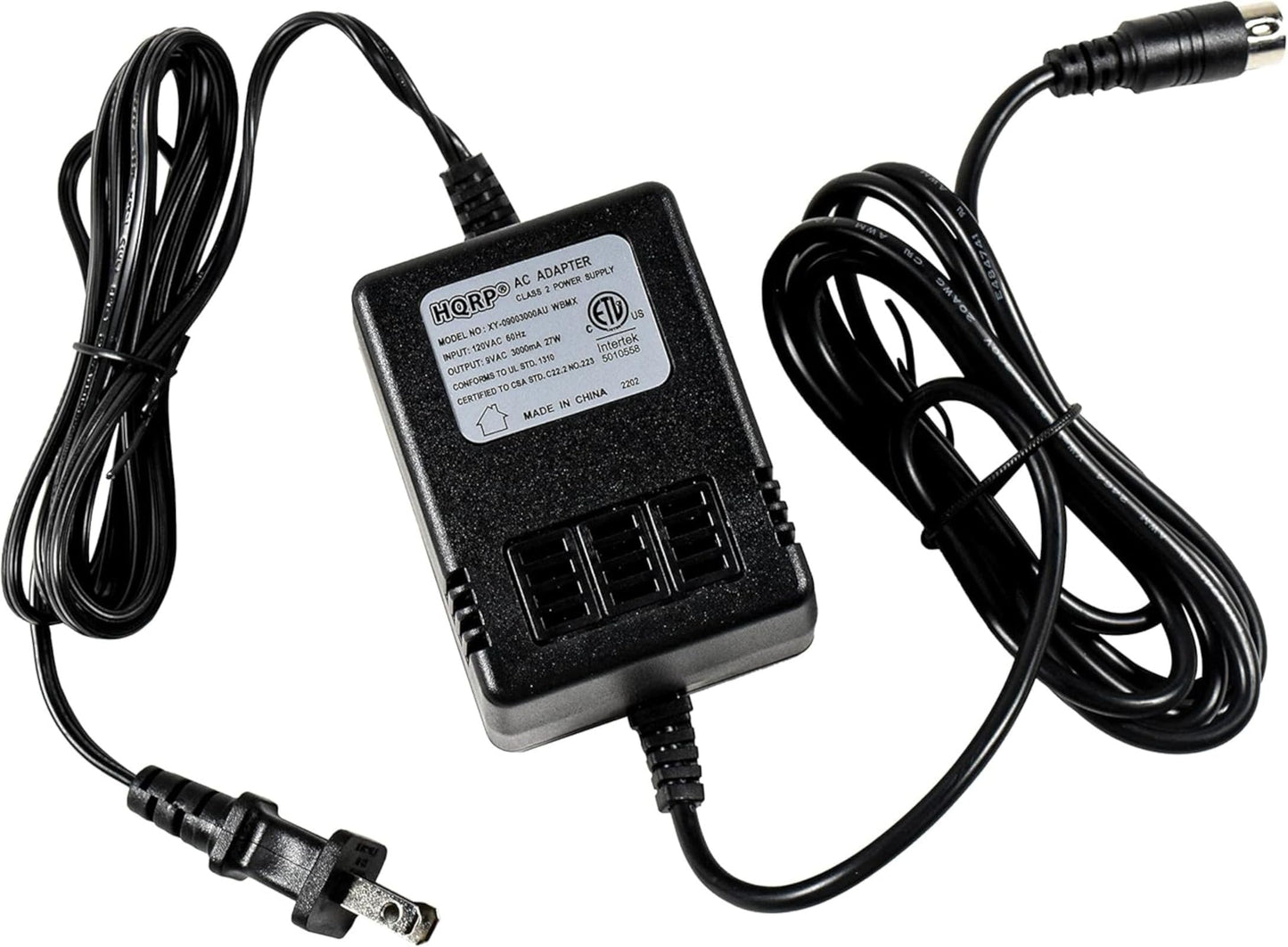 HQRP 9V AC Adapter Compatible with Digitech PS0912 RP5 RP6 RP7 RP10 RP12 RP14D RP2000 4 PIN DIN Power Supply Cord