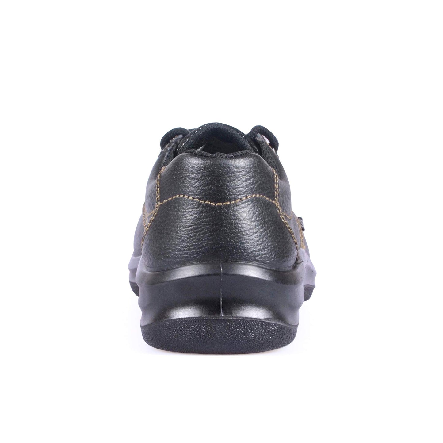 KPR Men's O010 Black Leather CSA Approved Green Triangle Comfort Oxford LACE UP Slip Resistant Safety Shoes, Men's US 10