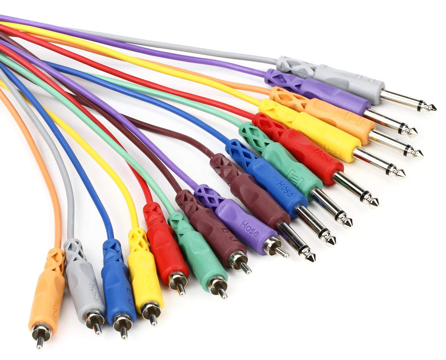 Hosa Cable CPR802 8 Channel RCA To 1/4 Inch Recording Snake - 6.5 Foot