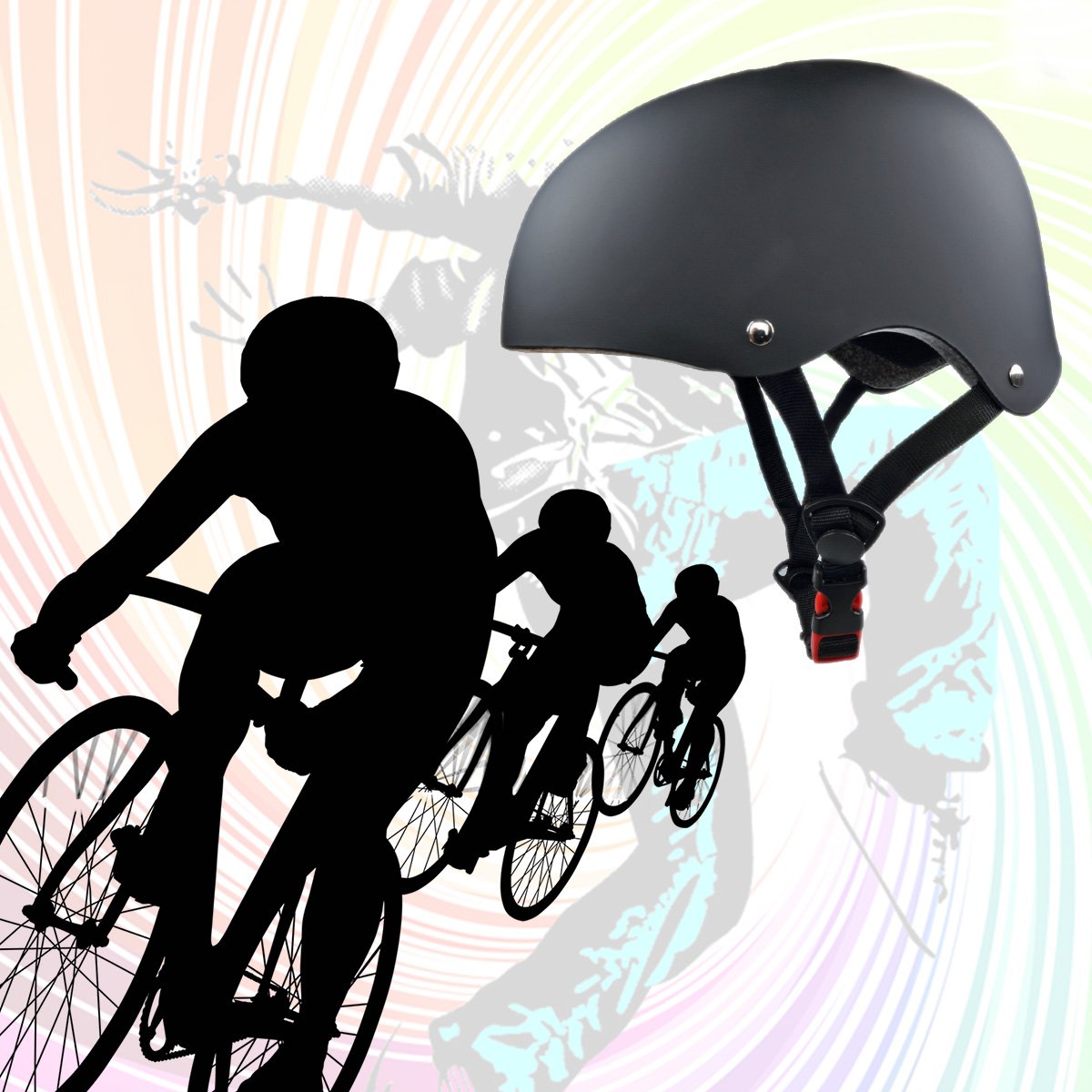 Upgraded Besmall Skate/Skateboarding Helmet, Ultimate Adjustable ABS Shell Helmet for Cycling/Skateboard/Skate Inline Skating/Rollerblading Protective Gear Suitable for Kid/Youth/Adult, Medium Black
