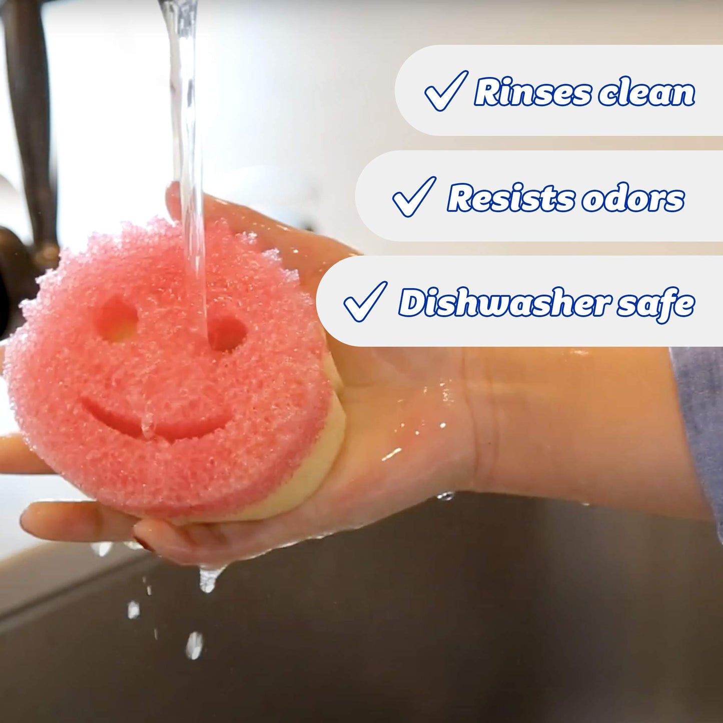 Scrub Daddy - Scrub Mommy Dual-Sided Scrubber and Sponge - Scratch Free & Resists Odors - 8 Count
