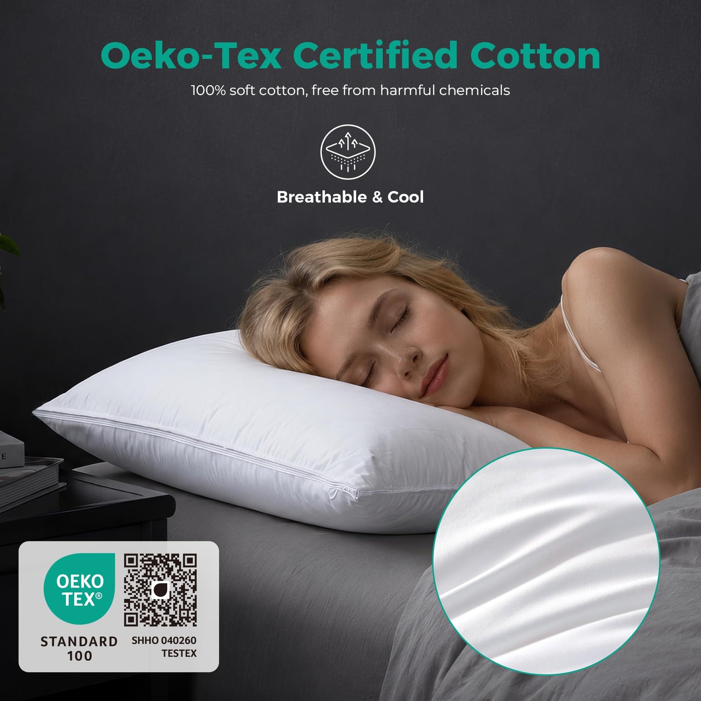 Three Geese Adjustable Layer Goose Feather Pillow,Assembled Bed Pillow,100% Soft Cotton Cover,Good for Side and Back Stomach Sleeper, Standard/Queen Size,Packaging Include 1 Pillow.