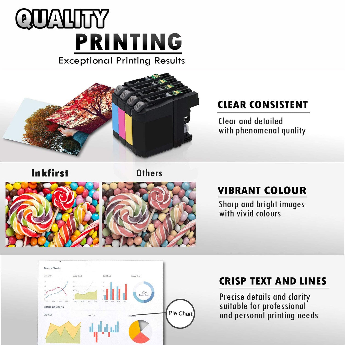 20 Inkfirst Compatible Ink Cartridges LC103 XL LC101 Replacement for Brother LC103 XL LC101 (4 Set + 4 Black) MFC-J4710DW MFC-J4310DW MFC-J475DW MFC-J470DW MFC-J4410DW MFC-J4510DW MFC-J4610DW