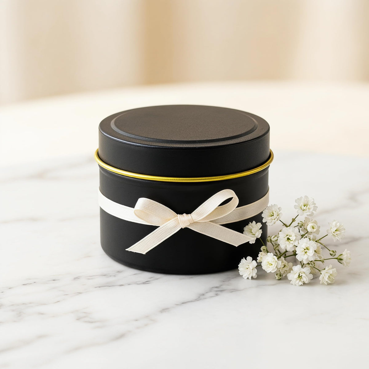 ZEAYEA 30 Pieces Candle Tins, 4 oz Round Metal Tins with Lids, Travel Tins Candle Jars Containers for DIY Candle Making, Arts and Crafts, Storage and Holiday Gifts, Black