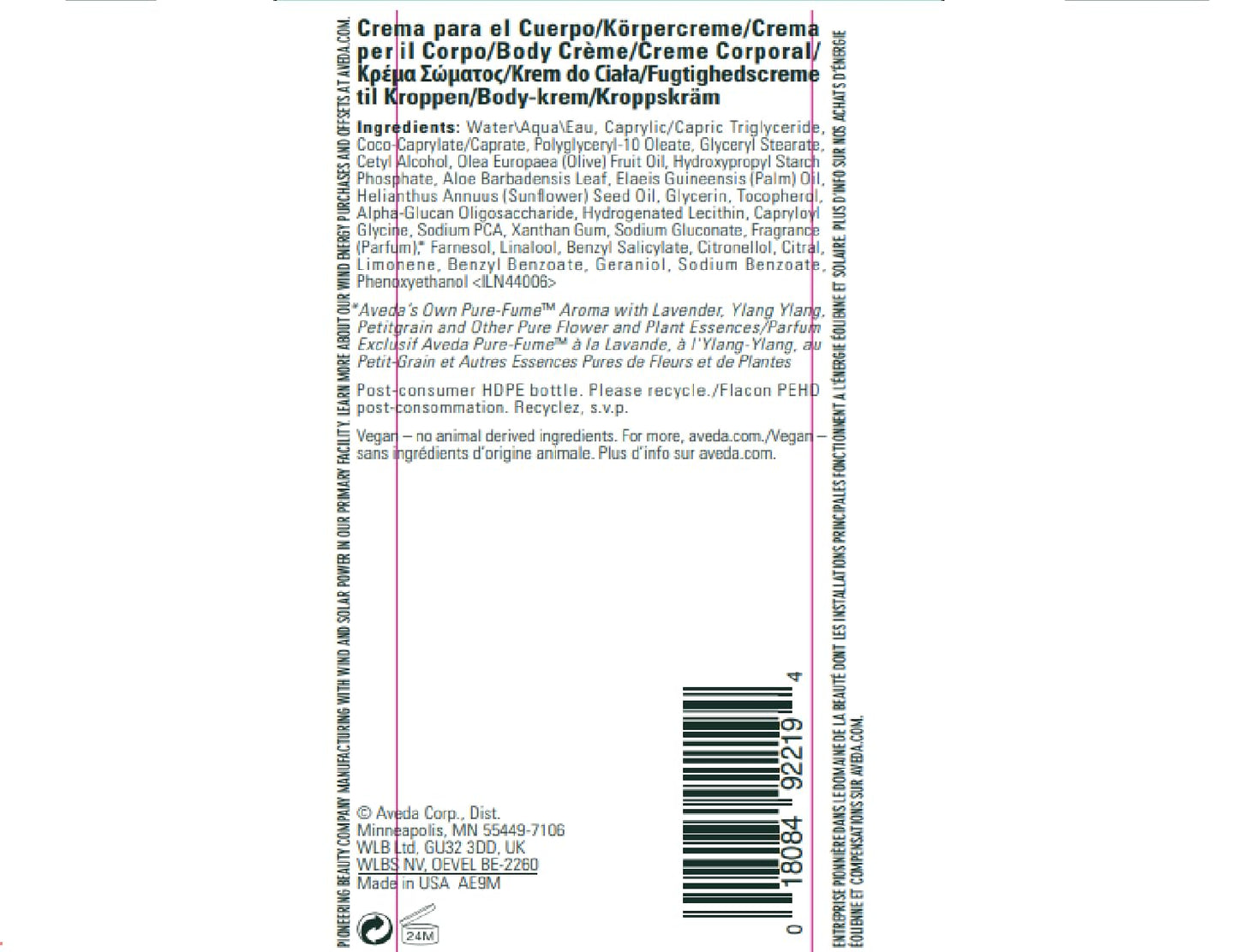 Aveda Shampure Body Lotion | with Certified Organic Olive Oil | with Calming Aroma of Lavender, Ylang Ylang, Petitgrain, 200ml