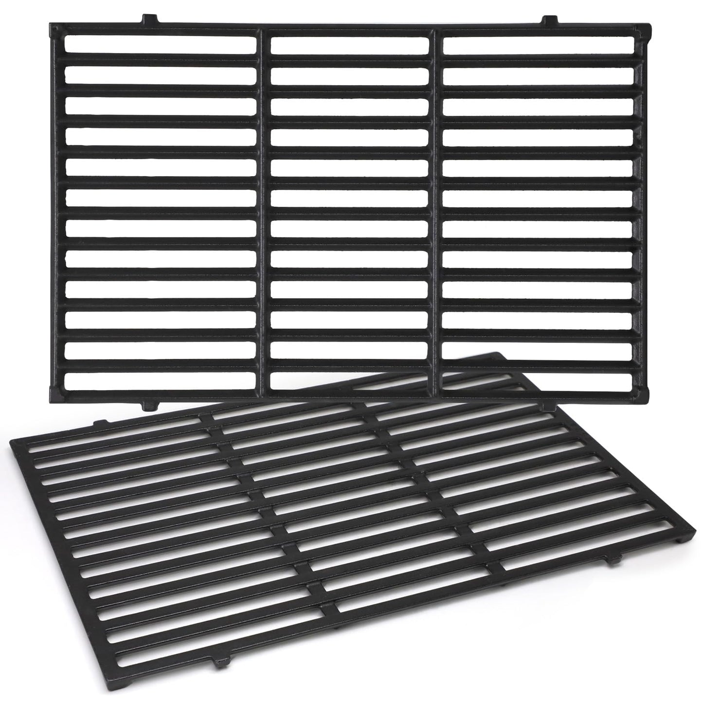 Hiorucet 19.5" Cooking Grids Replacement for Weber Genesis 300 Series, Genesis E310/E320/E330/S310/S320/S330, Heavy Duty Cast Iron Grill Grate for Weber Parts 7524, 3 Burner BBQ Grills, 2-Pack