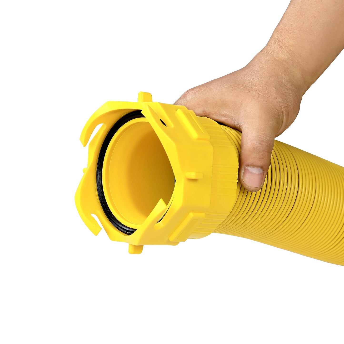 Saturnhose 5 FT RV Sewer Hose Kit Heavy-Duty Sun-Resistant Leak-Proof with 90 Degree Clear View Sewer Adapter Storage Cap