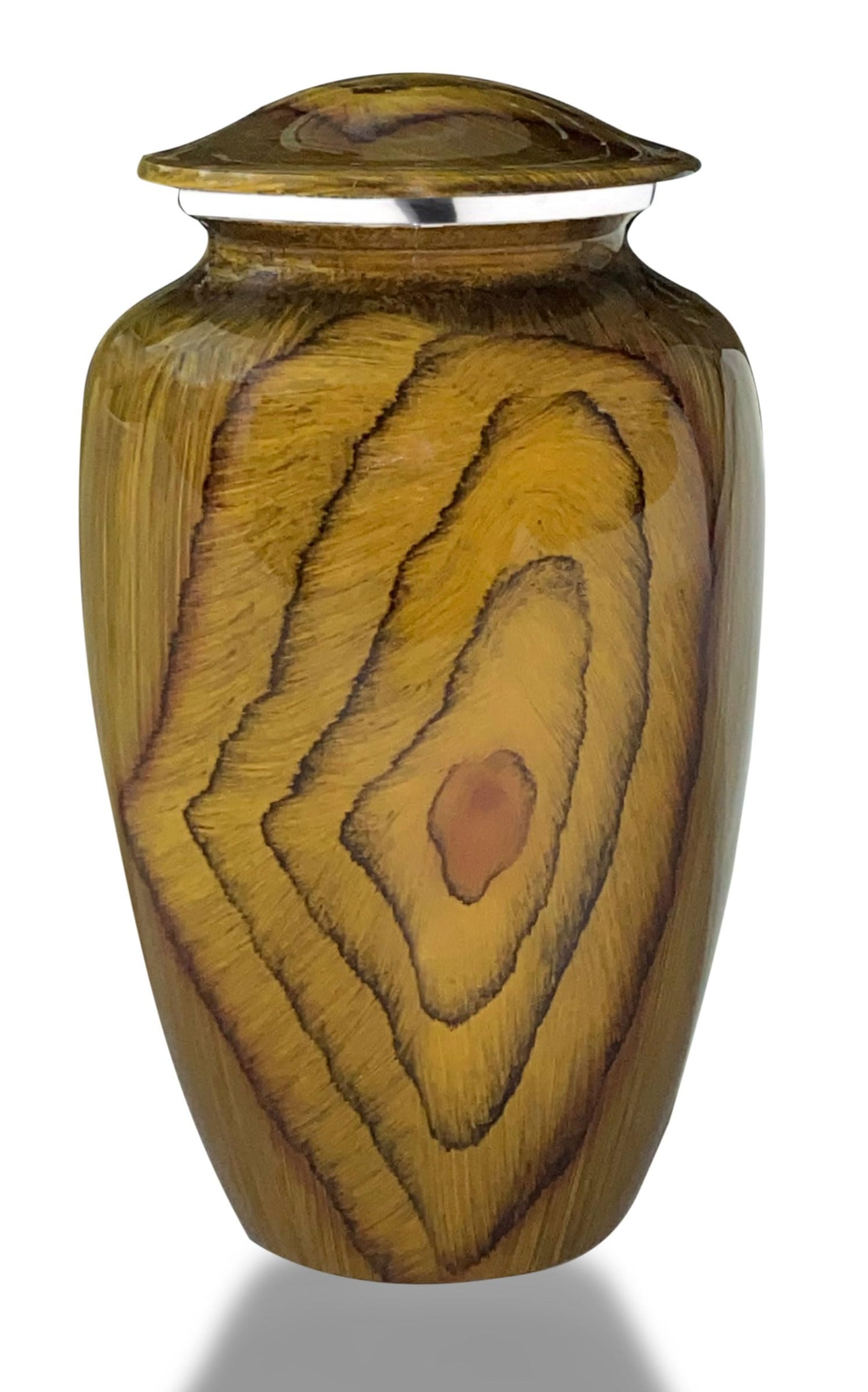 Bold & Divine Teak Root Wood Grain Finish Cremation Urn | Human Ashes Adult Memorial urn, Burial, Funeral Cremation Urns | 200 Cubic Inches Adult