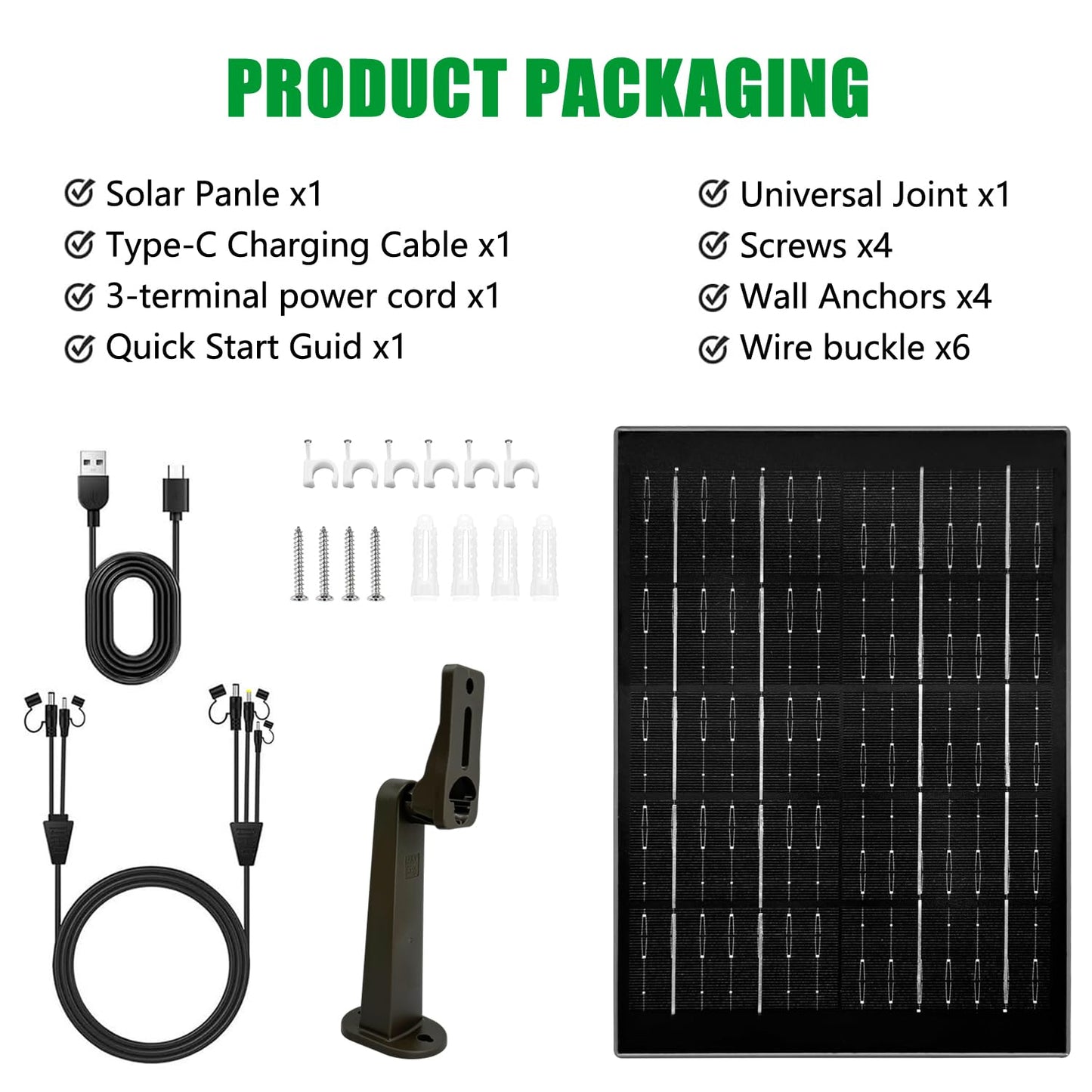 SLODA 8W Trail Camera Solar Panel,Solar Battery Charger Kit for Trail Cameras-12V/1.5A,6V/2.0A,12000mAh Rechargeable Lithium Battery IP66 Waterproof