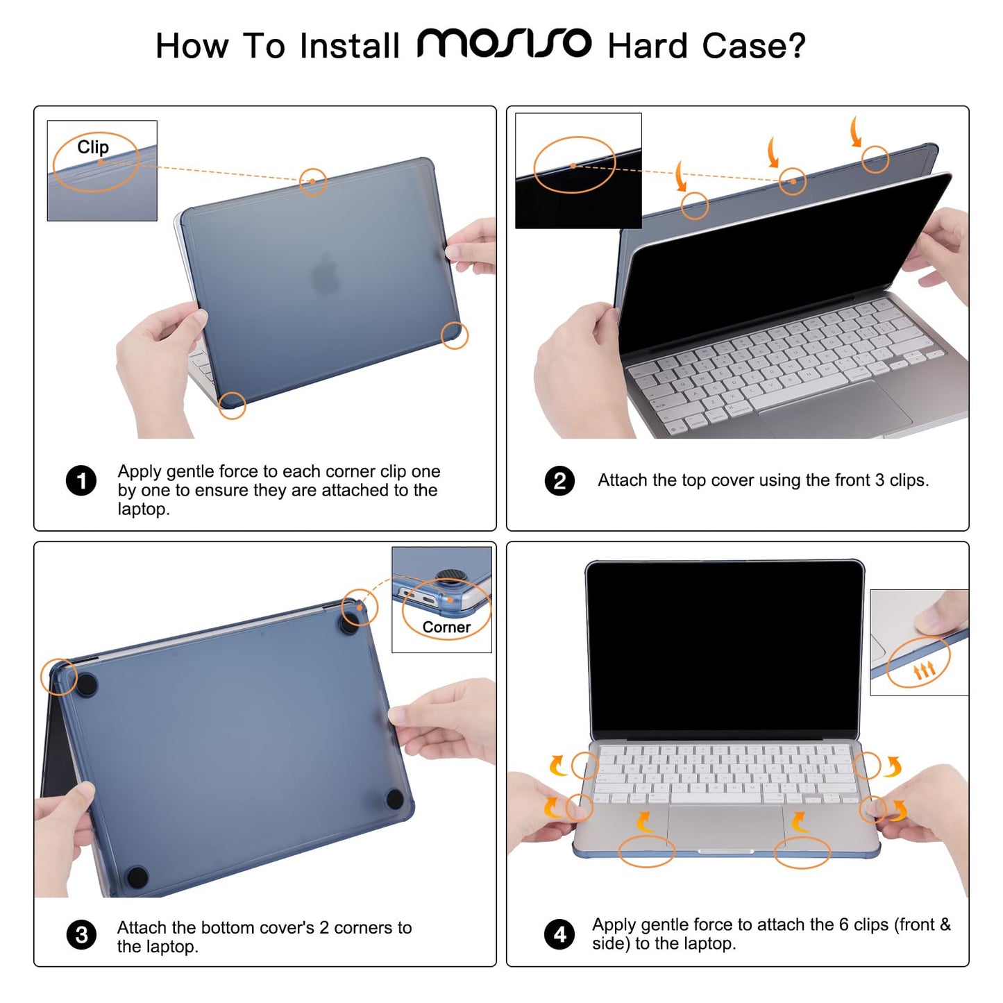 MOSISO Anti-Crack Hard Case Compatible with MacBook Neo 13 inch 2026 Release with A18 Pro Chip Model A3404, 4 in 1 Kit Matte Finish Shell Case Cover with Reinforced Corners, Indigo