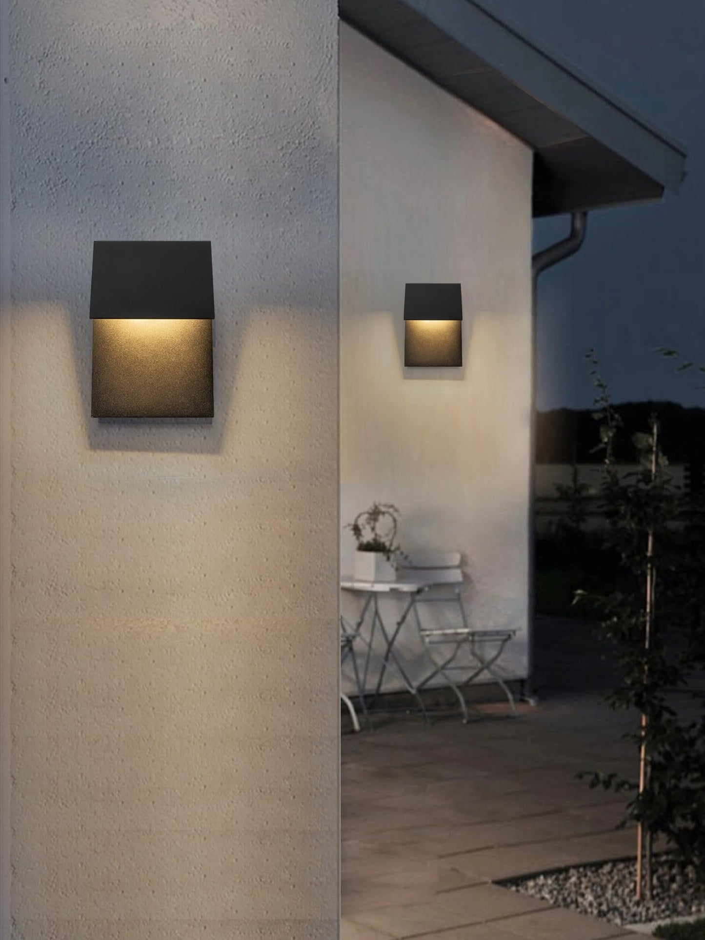 OUPAVOCS Outdoor Wall Lights Fixture, 11” LED Modern Wall Sconce, 12w Mate Black Exterior Porch Light Wall Mount, Waterproof Patio Light Fixture for House, Patio, Front Porch, Garage, Commercial use