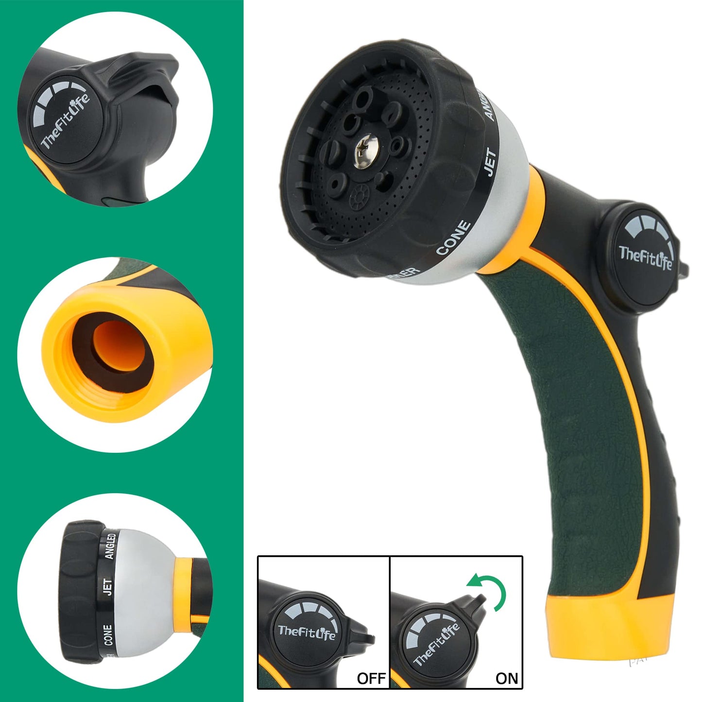 TheFitLife Flexible Metal Garden Hose - Leak and Fray Resistant Design, Stainless Steel Water Hose with Solid Fittings and Sprayer Nozzle, Lightweight Kink Free Durable Easy Storage (25 FT)