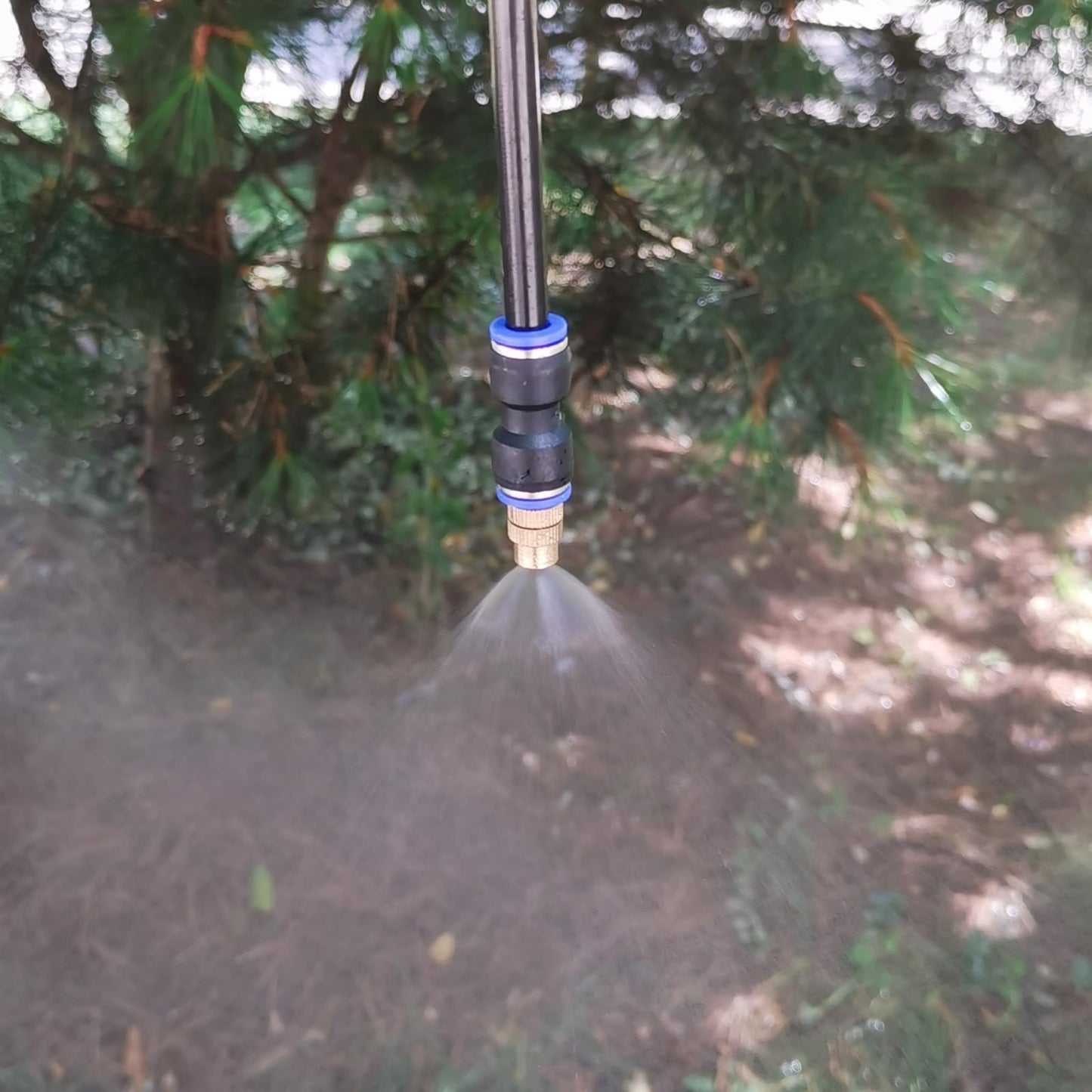 FUJINIRRI Update 82Ft Irrigation Copper Nozzle System, Automatic Irrigation Kit with Replaceable 360°Bendable Sprayer, Atomizing Copper Nozzle for Garden, Lawn, Patio & Yard