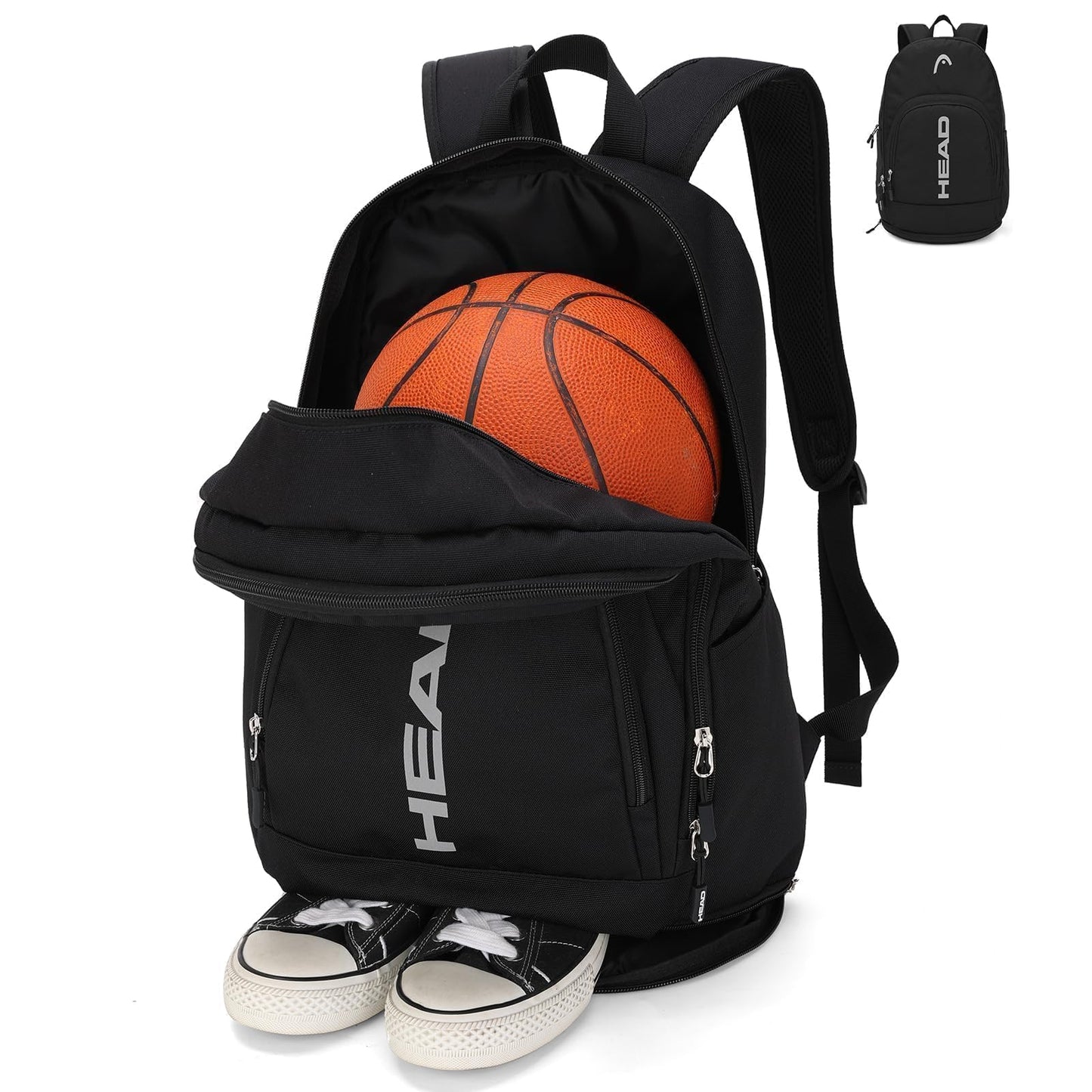 HEAD Waterproof Travel Backpack for Women/Men, Lightweight 15.6" Laptop Backpack Computer Bag with Shoes Pocket