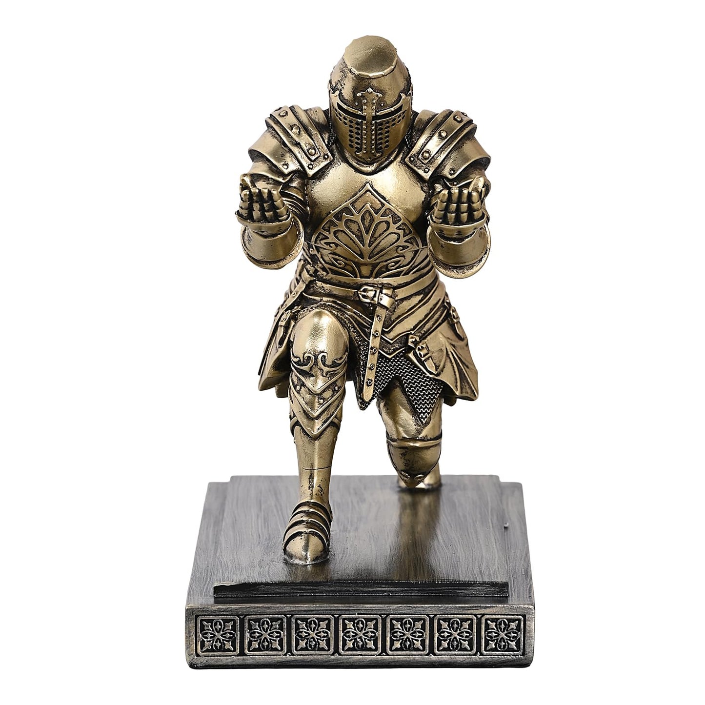 NCQIXIAO Templar Vanguard Soldier Pen Holder Pencil Stand Desk Organizers and Accessories as Gift for Medieval Warrior Enthusiast (Bronze)